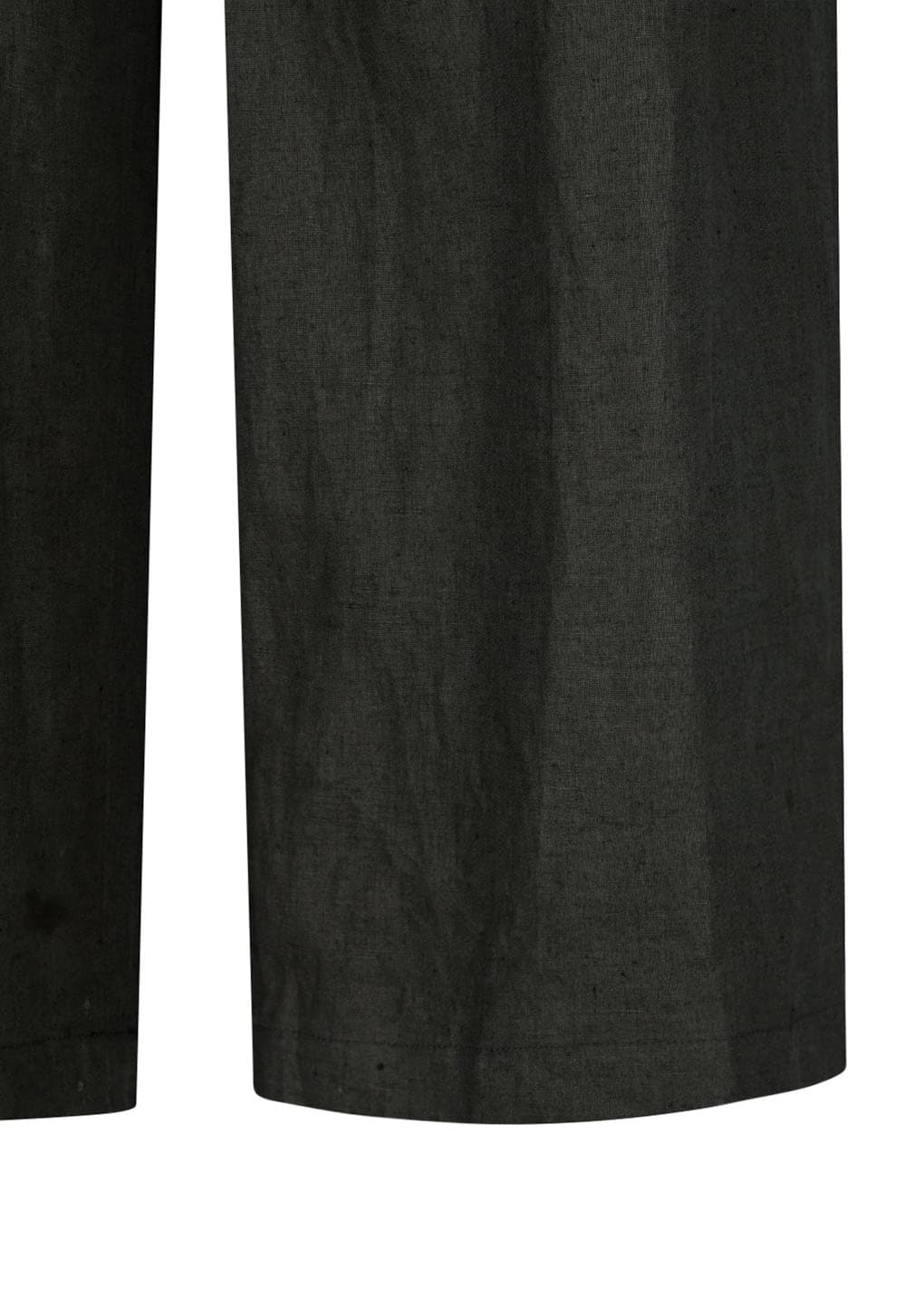 Linen Two Tuck Wide Pants, Khaki Grey — vue 10