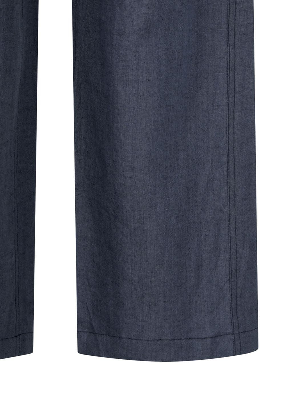 Linen Straight Pants, Blue — vue 10