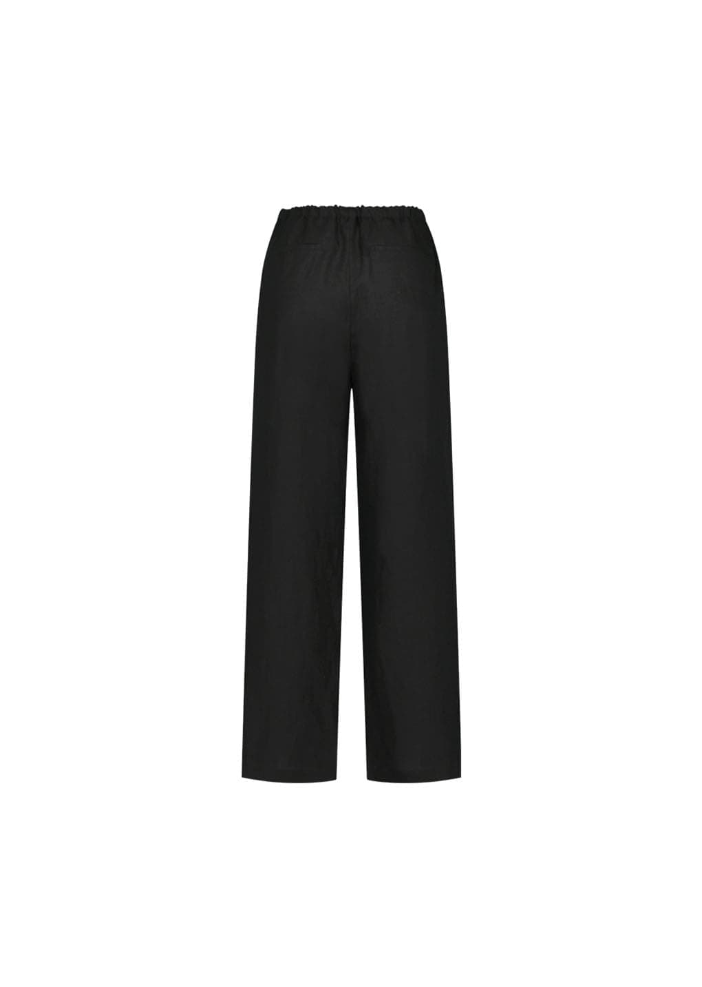 Linen Banding Pants, Black — vue 6