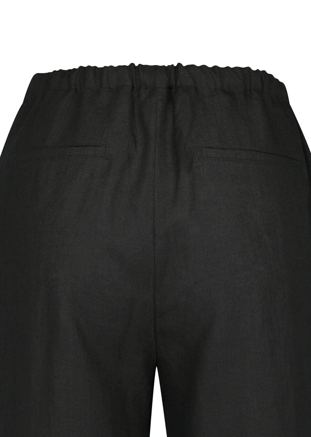 Linen Banding Pants, Black — vue 10