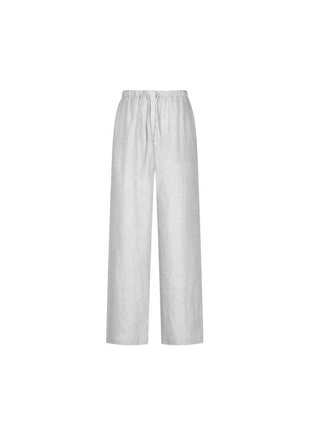 Linen Banding Pants, Light Grey — vue 5