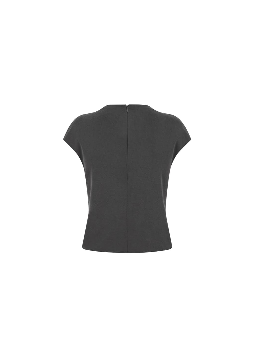 Jersey Mock Neck Top, Charcoal — vue 6