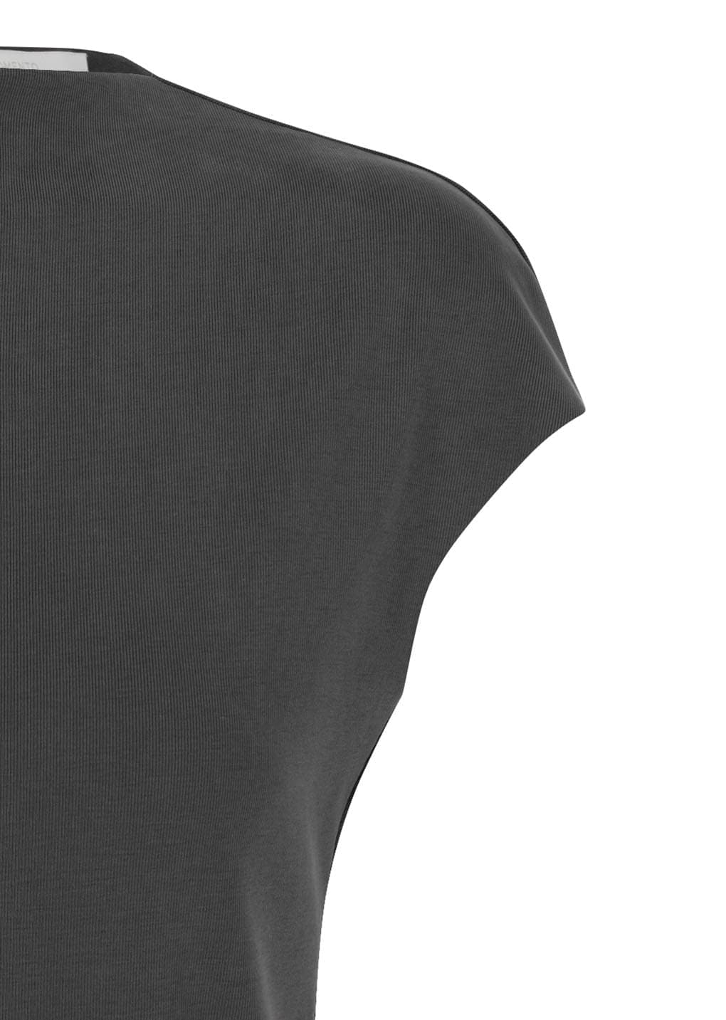 Jersey Mock Neck Top, Charcoal — vue 8