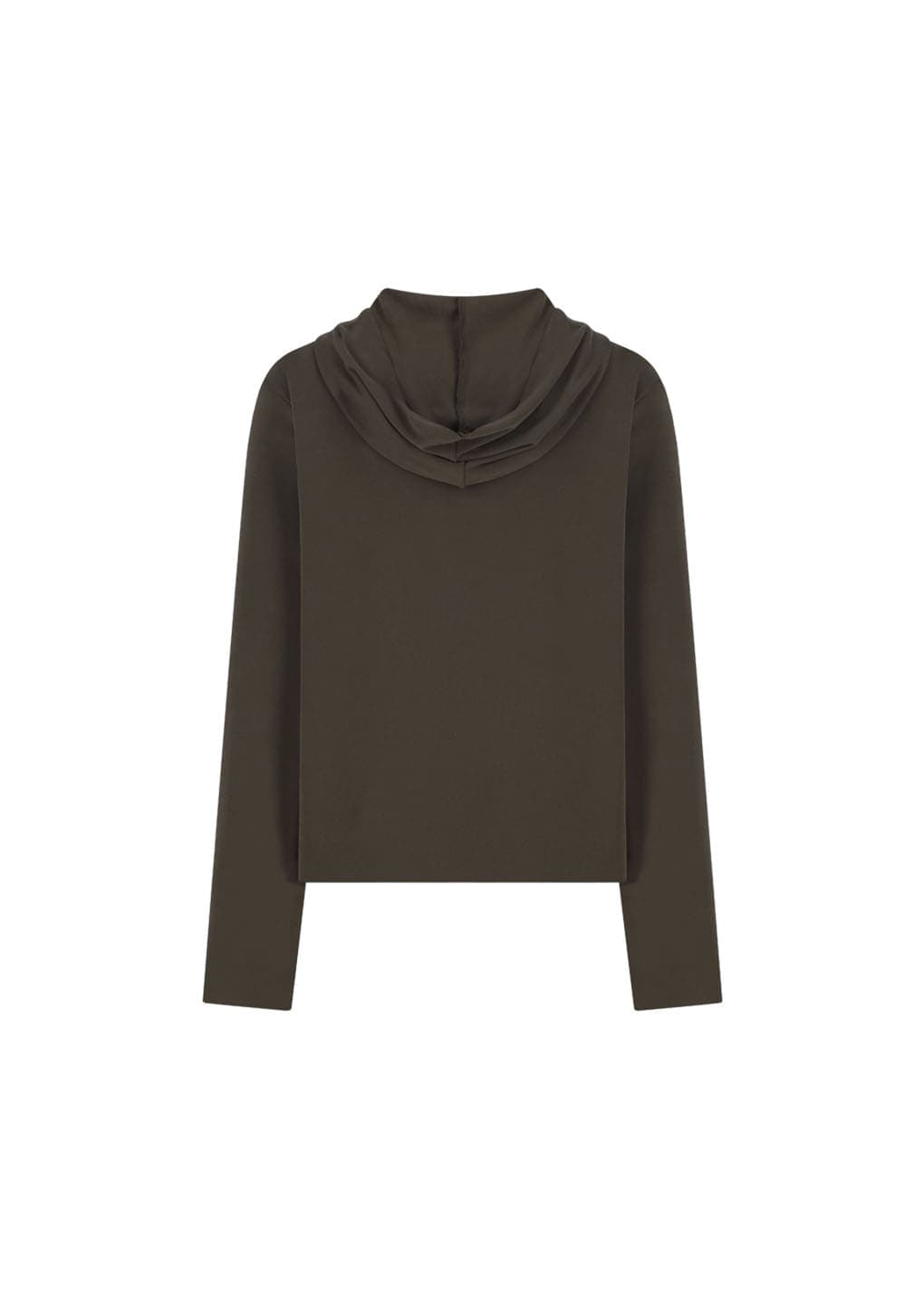 Jersey Hooded Jumper, Brown — vue 6