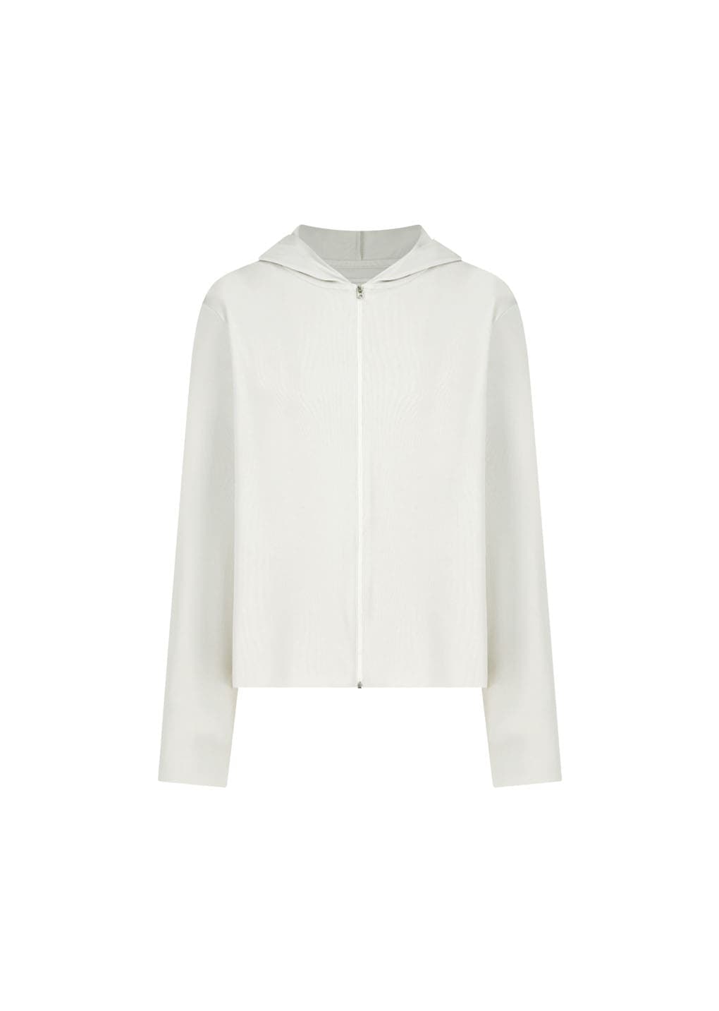 Jersey Hooded Jumper, Ivory — vue 2