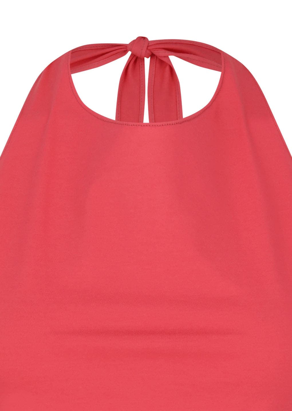 Jersey Halter Neck Top, Red — vue 4