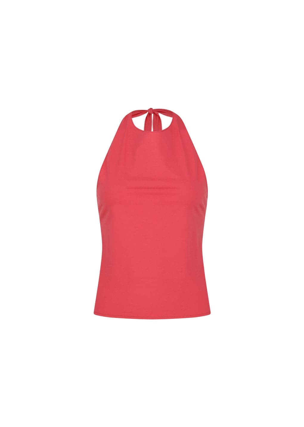 Jersey Halter Neck Top, Red