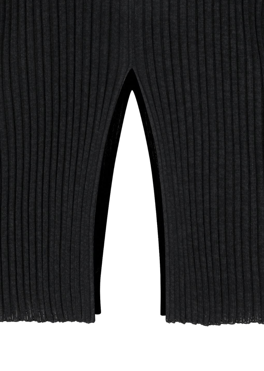 Pleats V-neck Knit Blouse, Black — vue 7