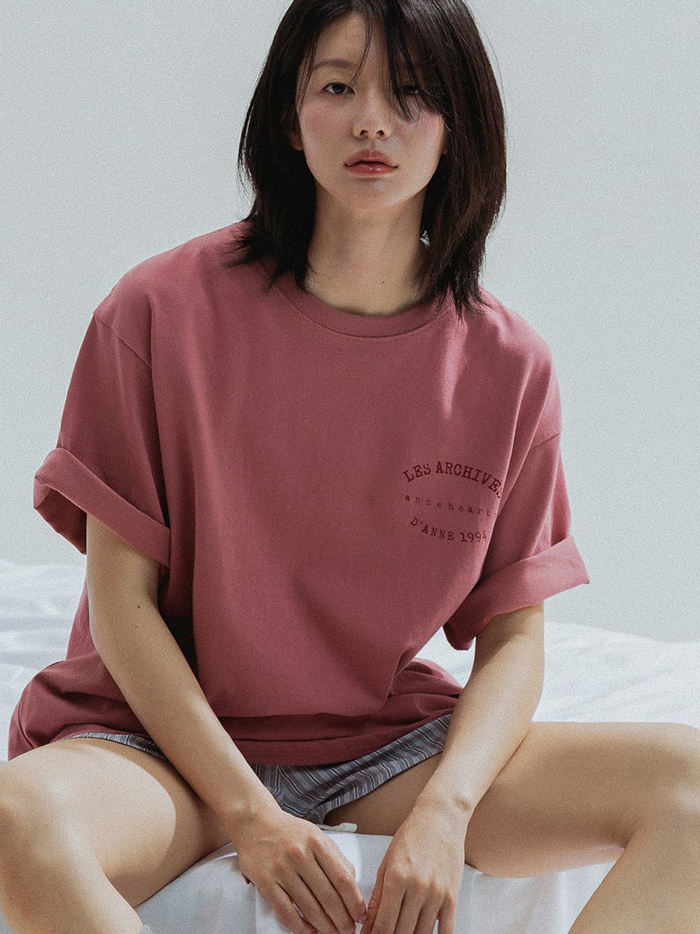 Bob Muse Print Overfit Tee (Indie Pink) — vue 3
