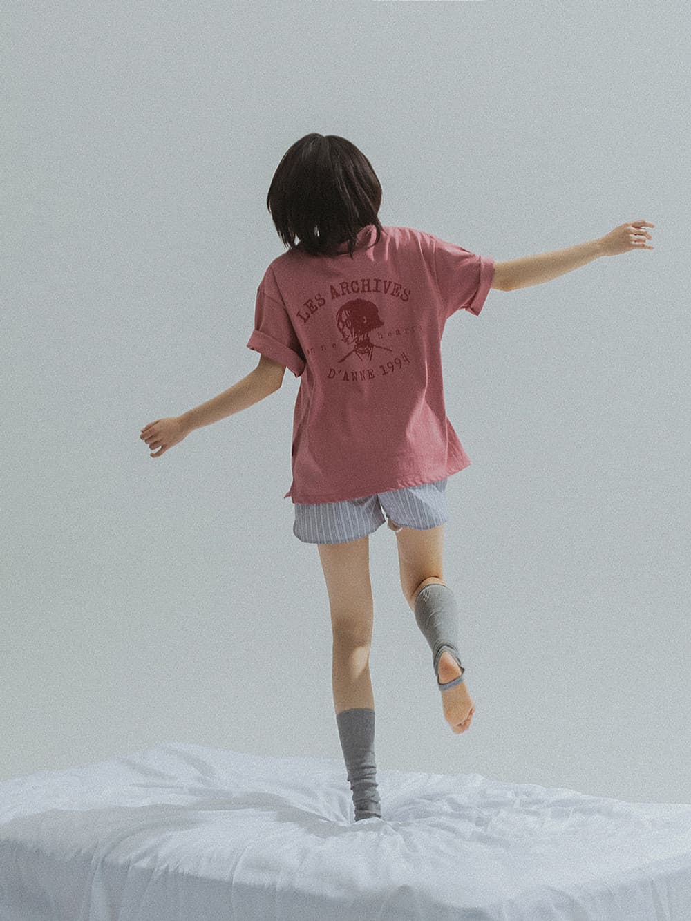 Bob Muse Print Overfit Tee (Indie Pink) — vue 5
