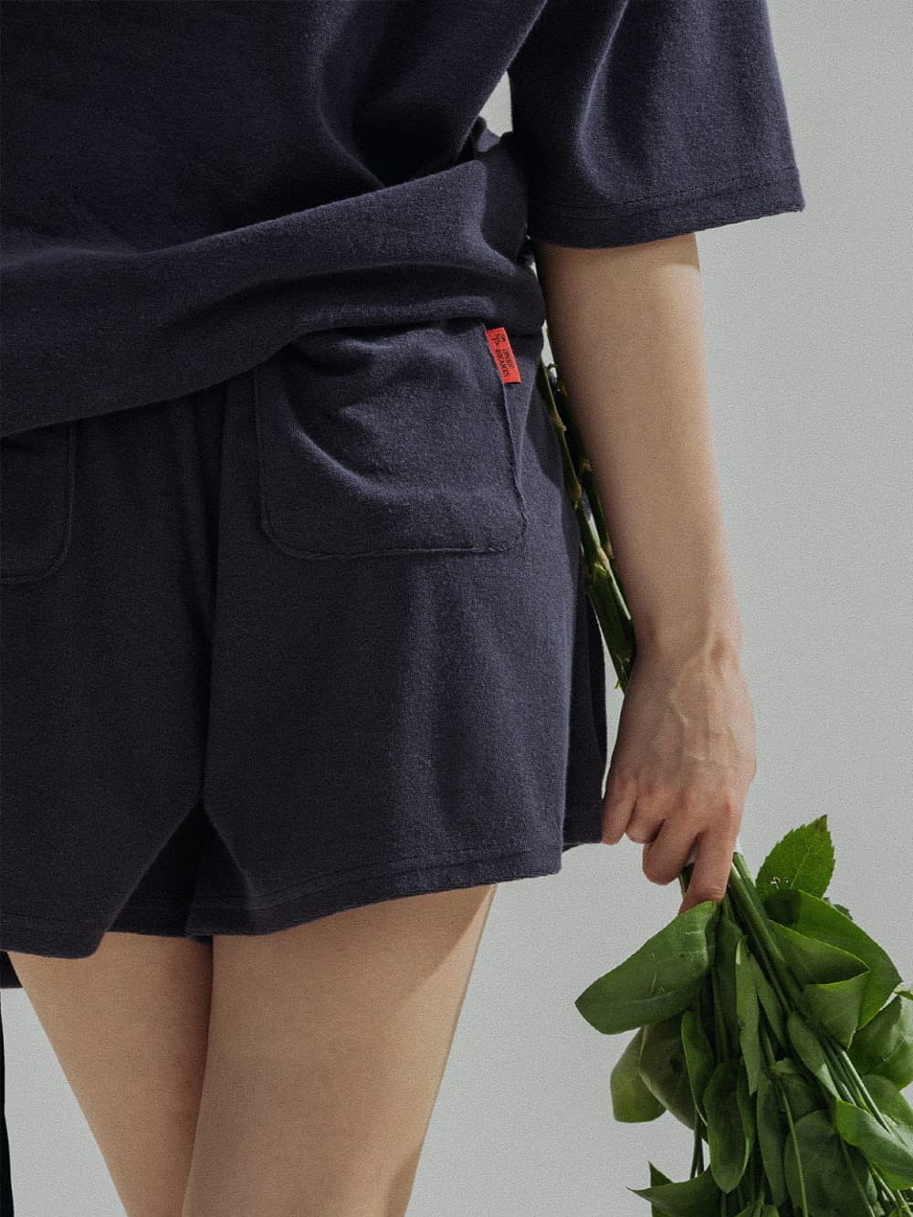 Relaxed Terry Shorts (Navy) — vue 6