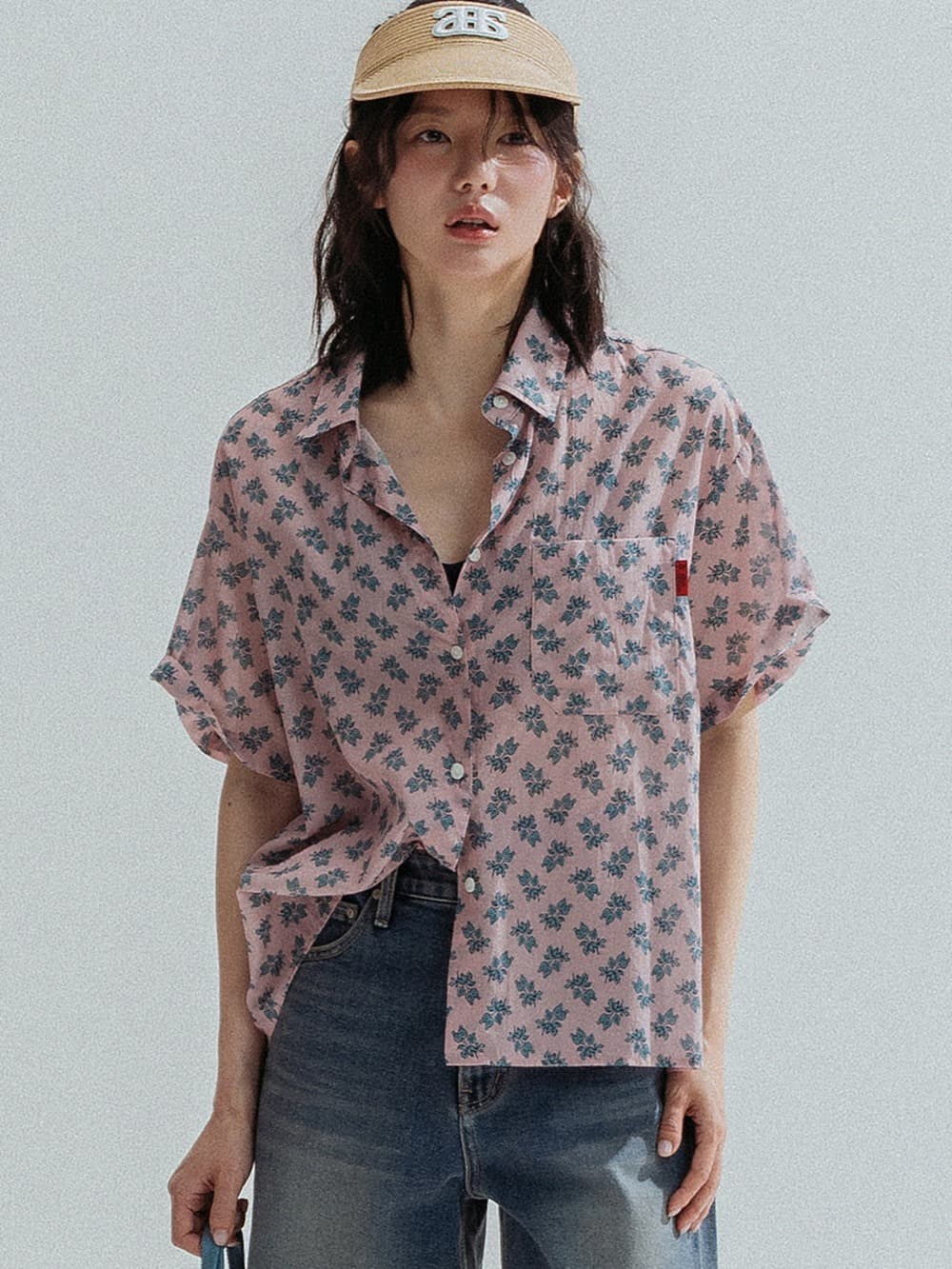 Botanical Cotton Shirt (Pink)