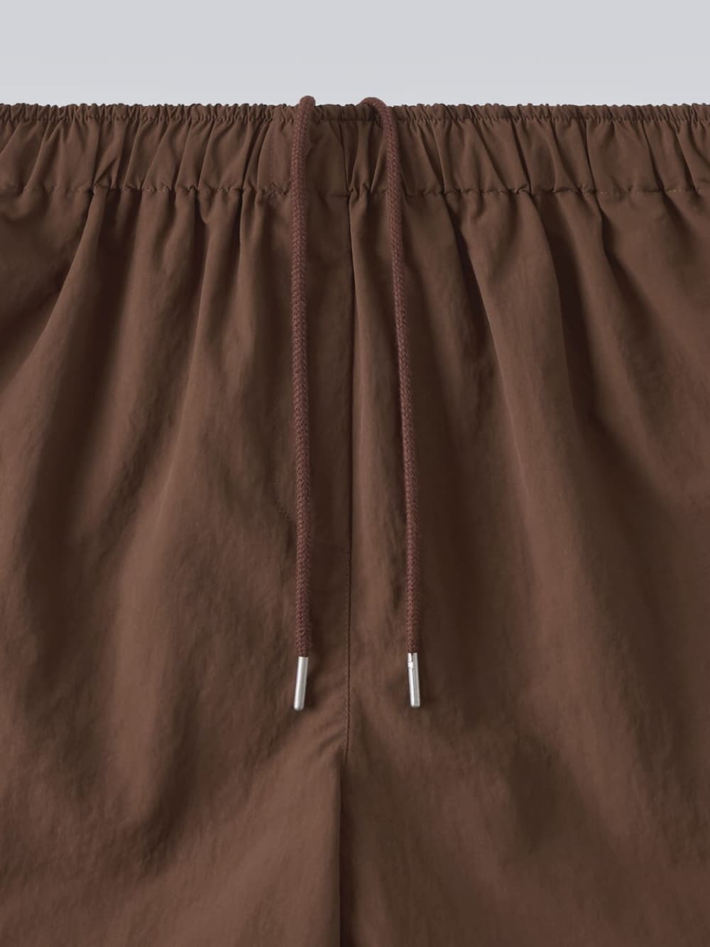 Side Lace Nylon Shorts (Brown) — vue 8