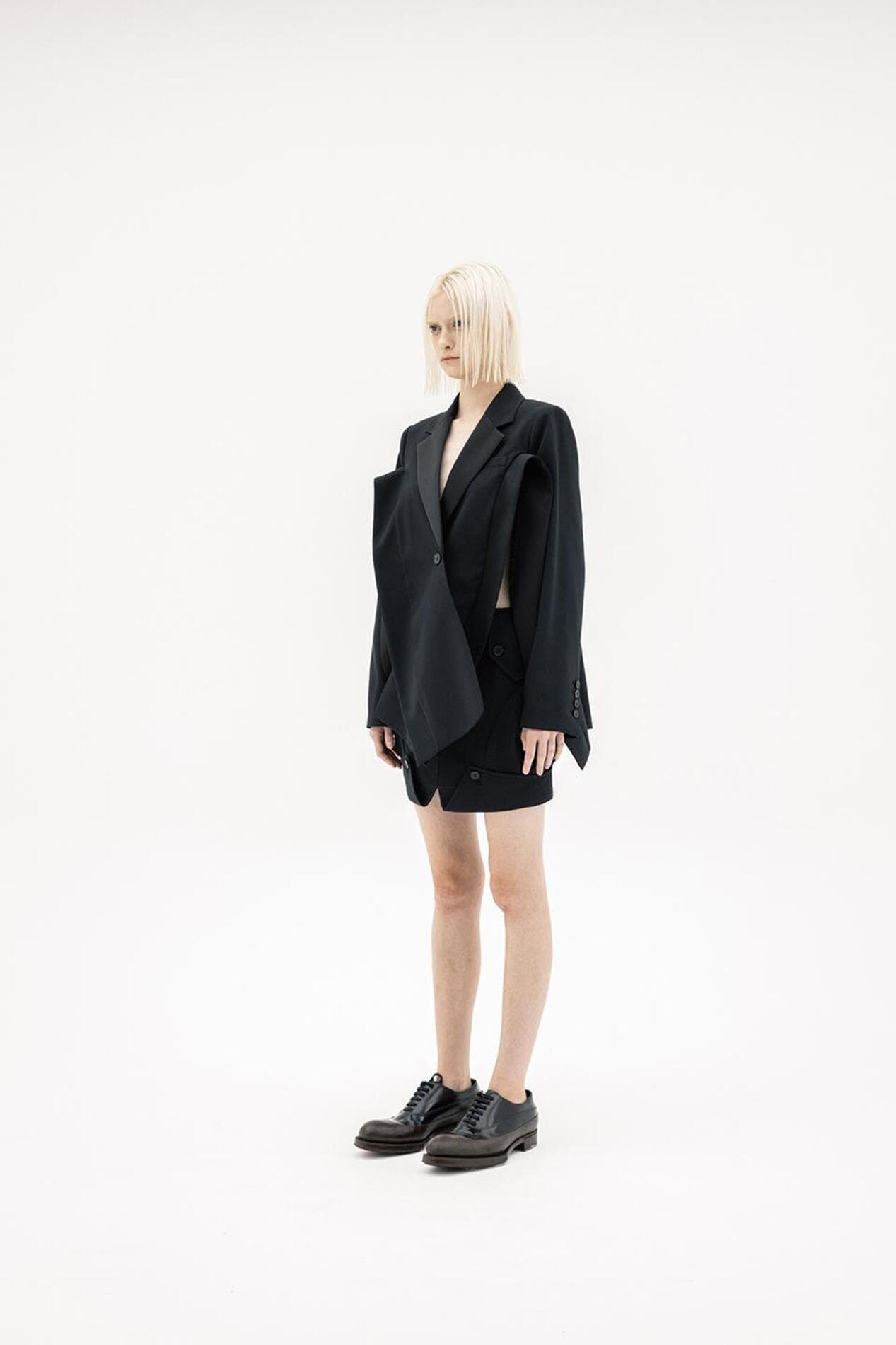 Giant Slit Blazer (Black) — vue 4