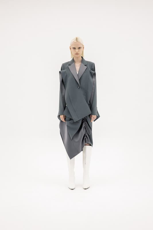 Giant Slit Blazer (Gray) — vue 1