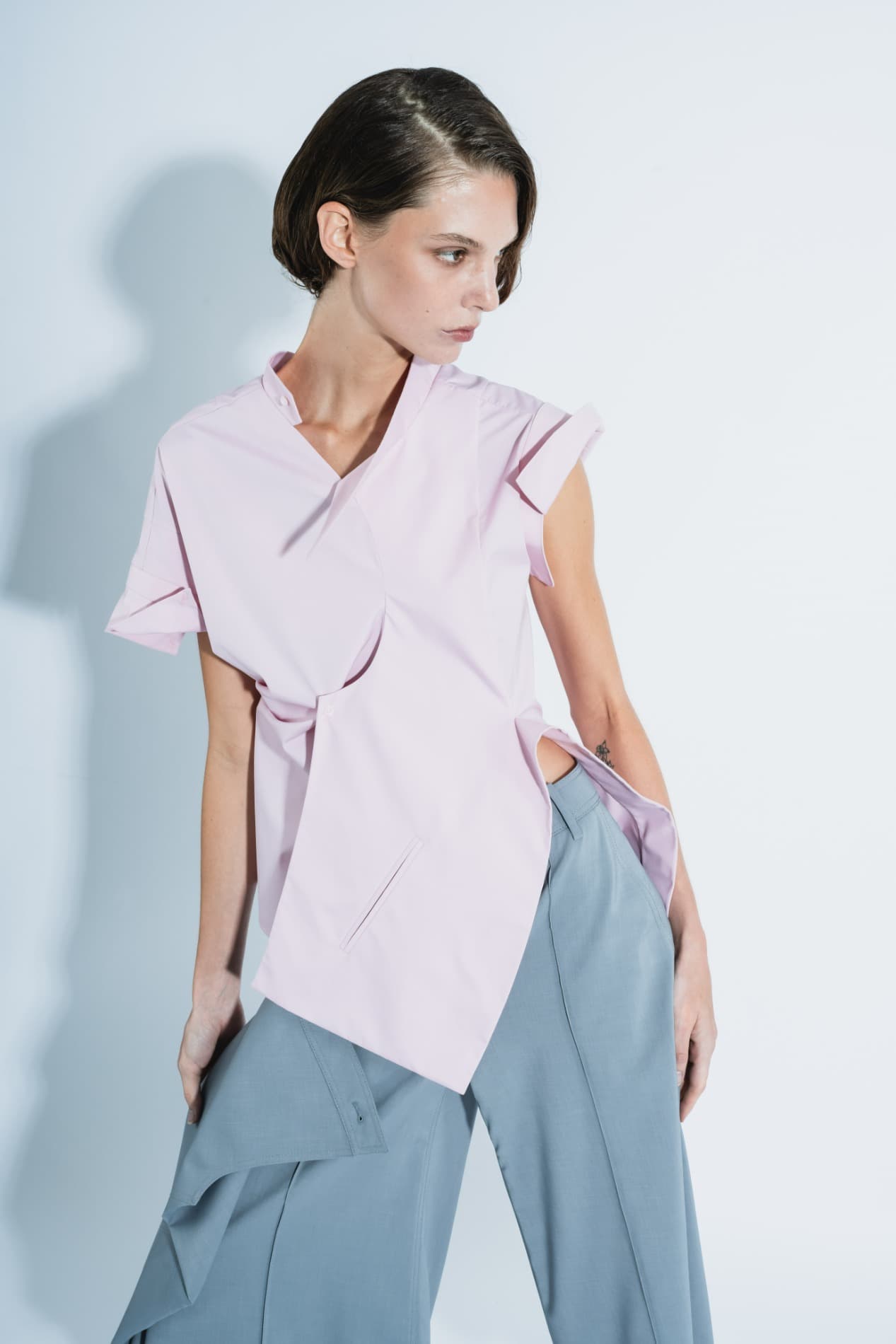 Panel Decon Short Blouse (Pink) — vue 1