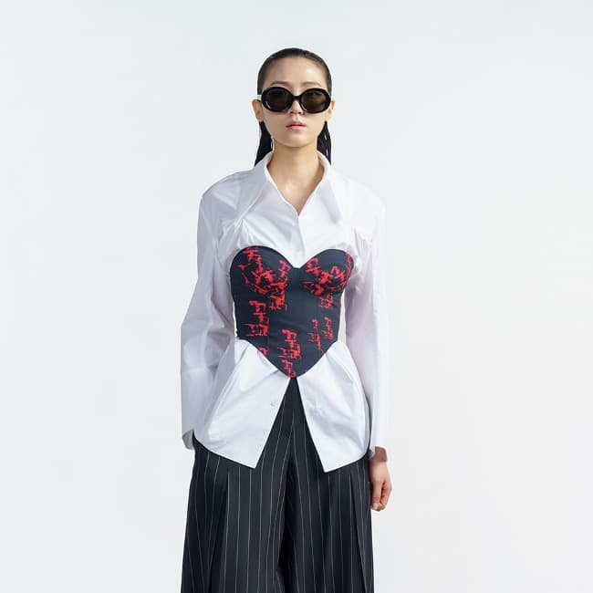 3D Cotton Shirt Blouse (2 Colors) — vue 1
