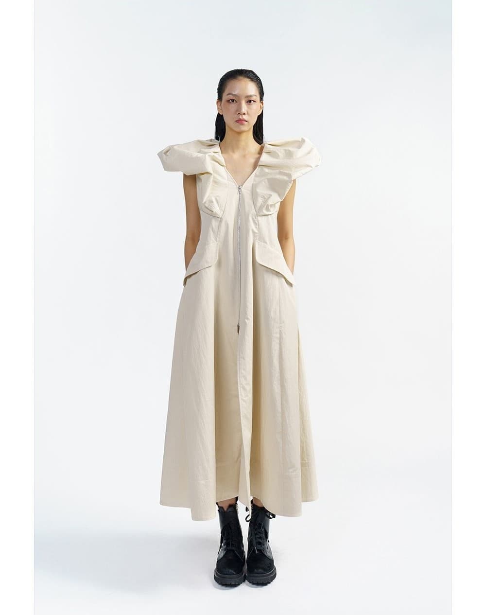 Cream Angel Long Vest — vue 4