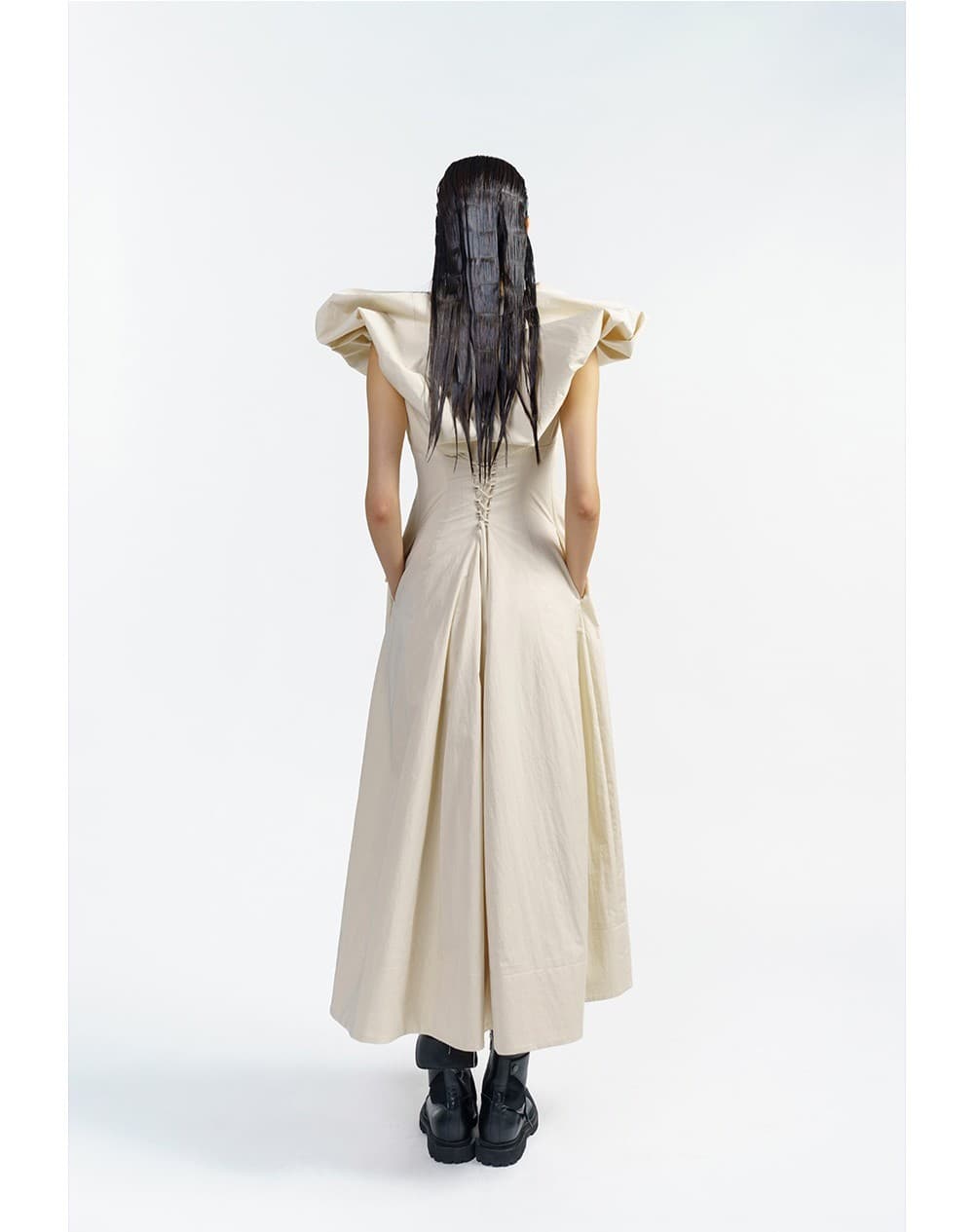 Cream Angel Long Vest — vue 6