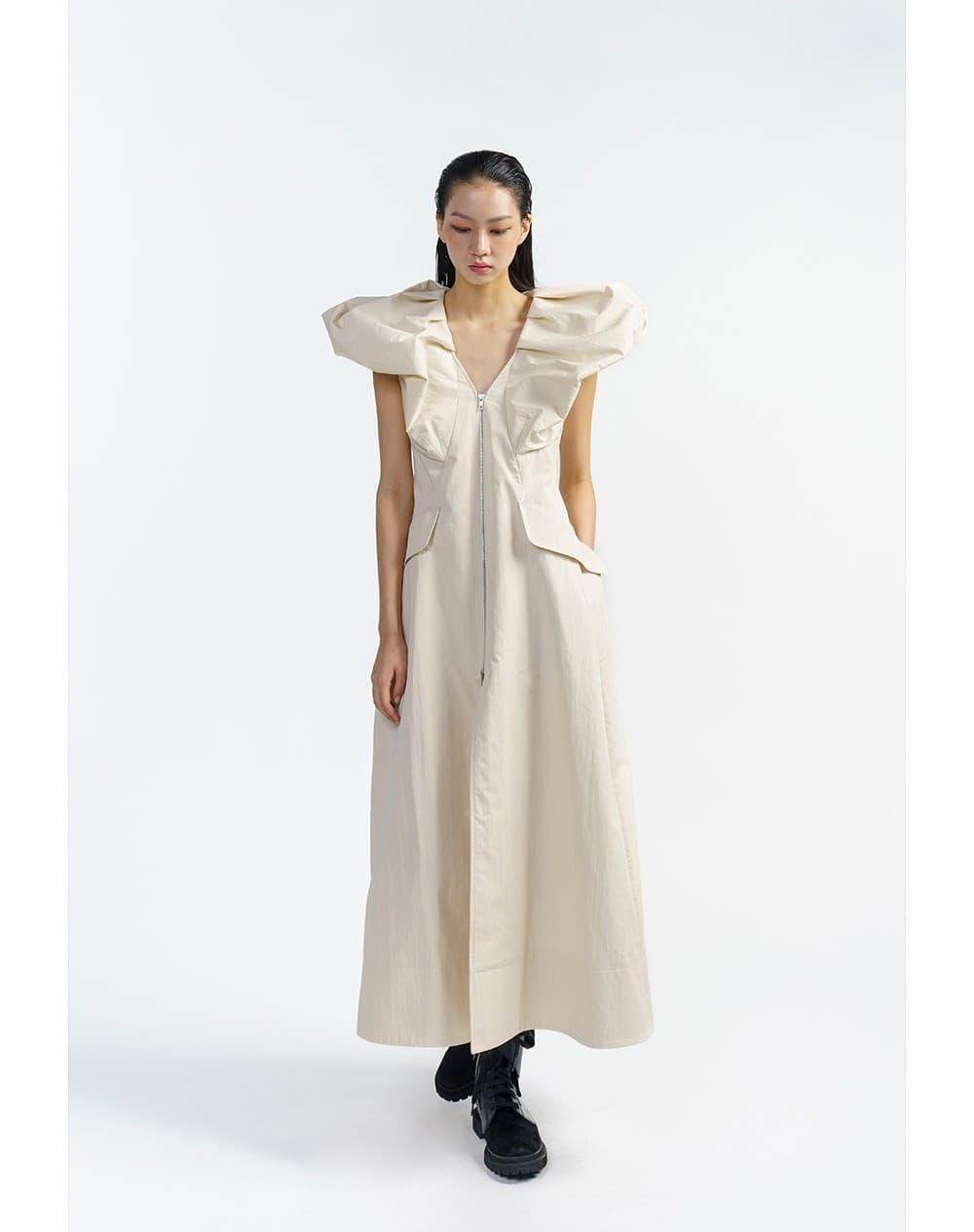 Cream Angel Long Vest — vue 7