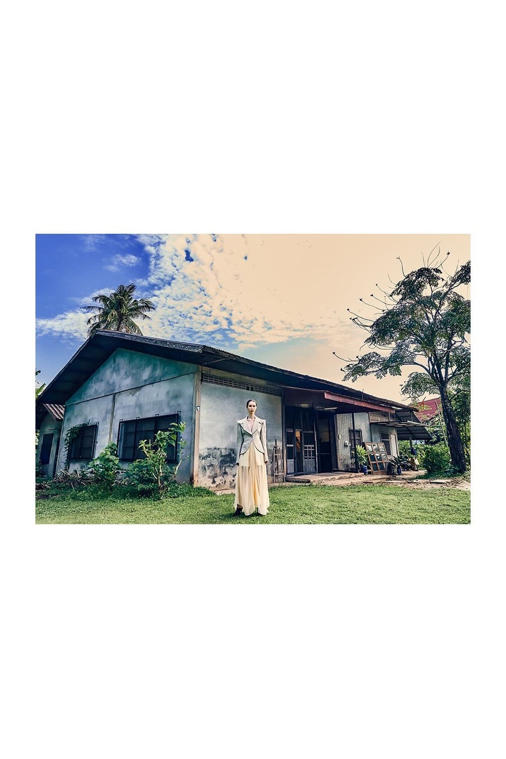 Linen Jacket & Silk Skirt One-piece Coat — vue 9