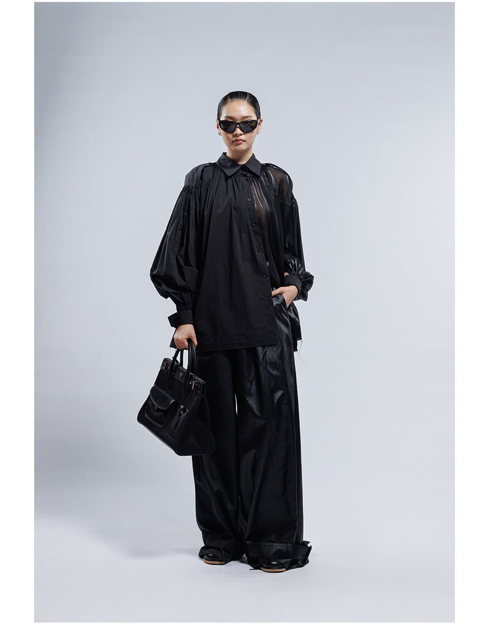 Smocking Details Asymmetrical Shirt — vue 4