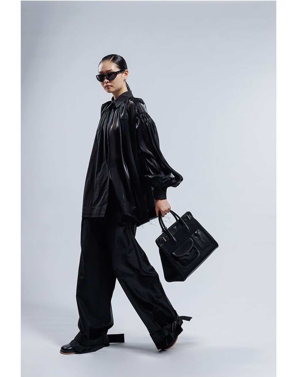 Smocking Details Asymmetrical Shirt — vue 5