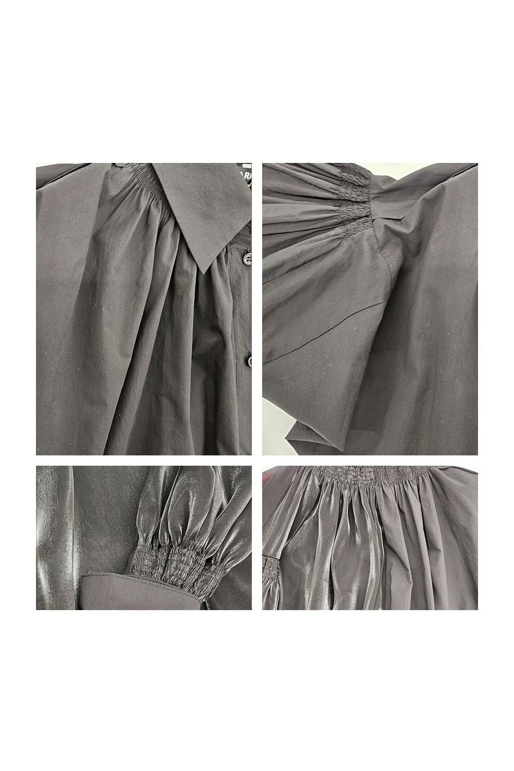 Smocking Details Asymmetrical Shirt — vue 8