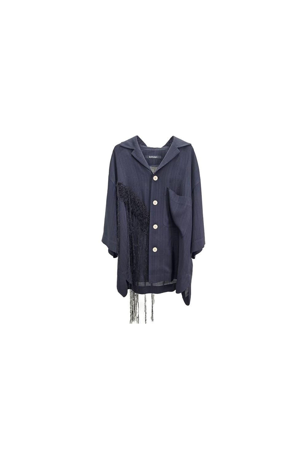Hand-Embroidered Loose Fit Shirt — vue 10