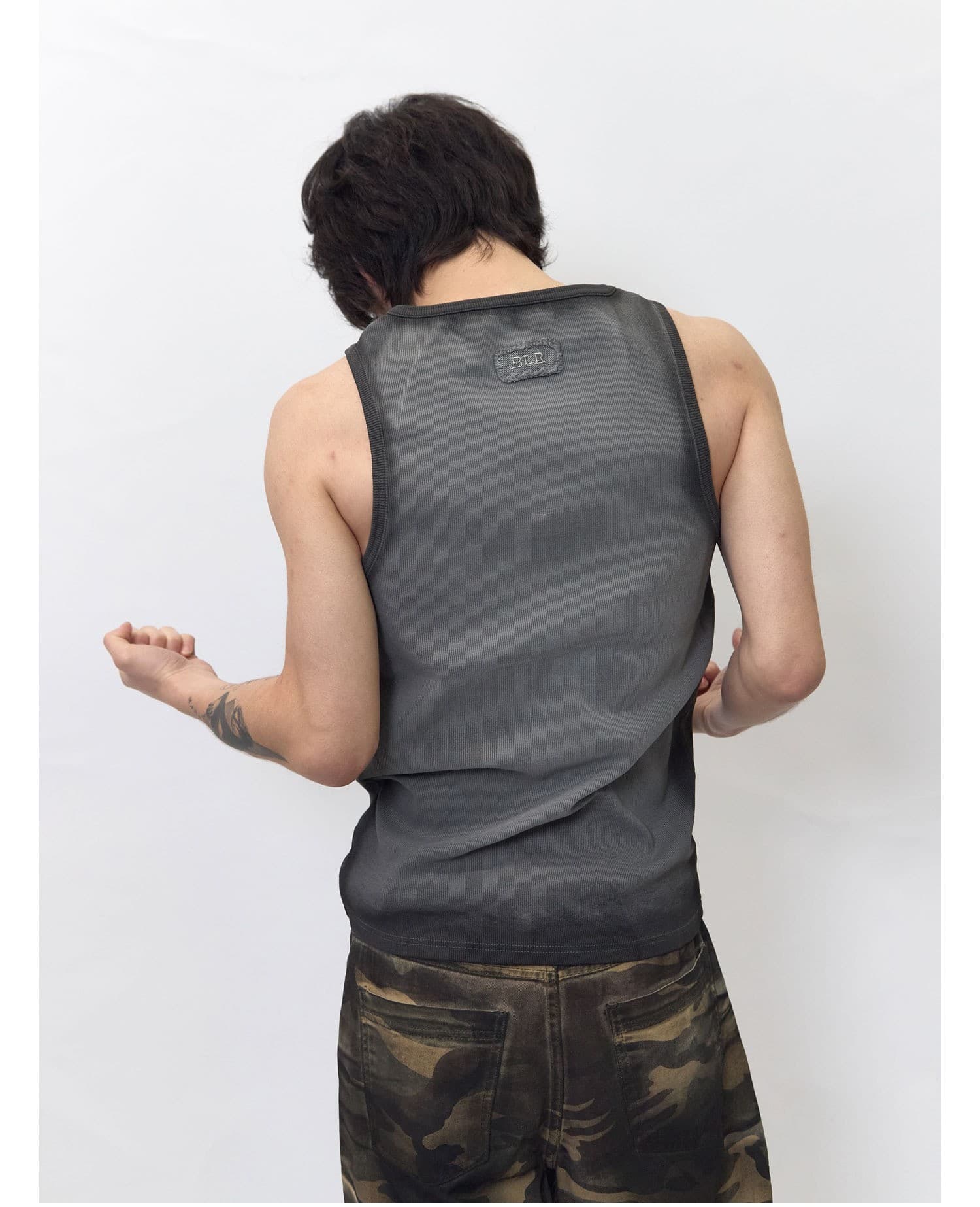 Logo Rivet Gradation Washing Sleeveless — vue 4
