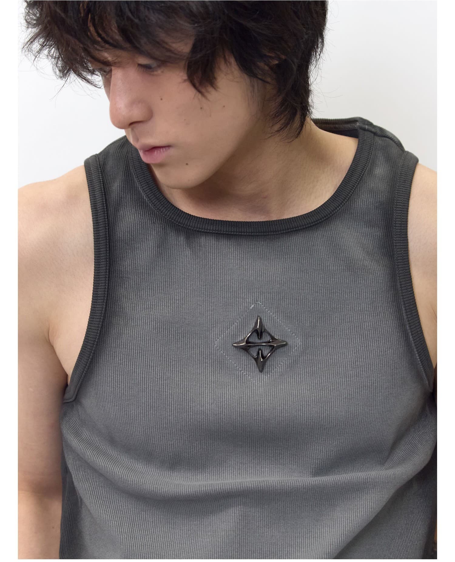 Logo Rivet Gradation Washing Sleeveless — vue 5