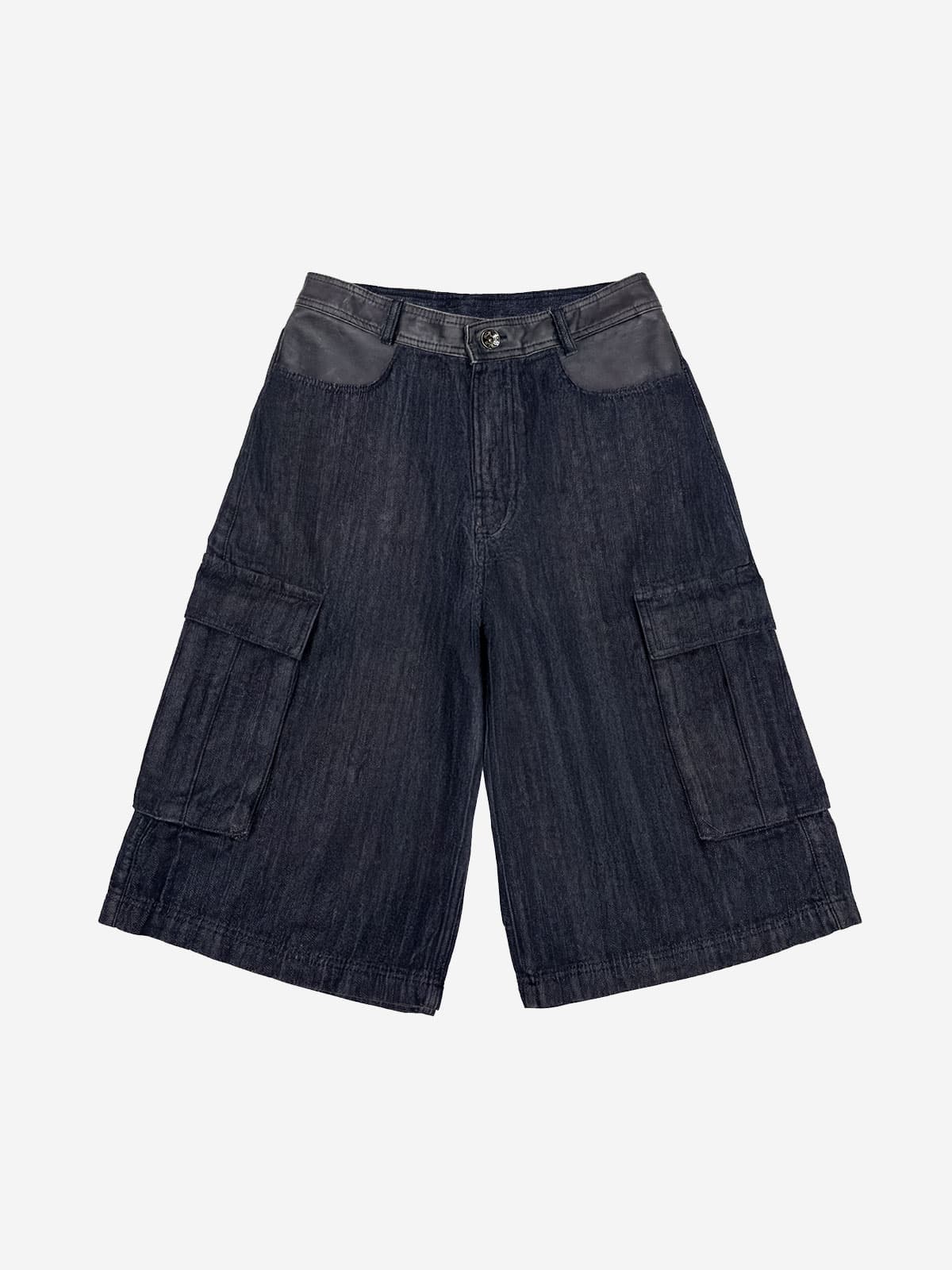 Utility Leather-Trim Bermuda Pants — vue 1