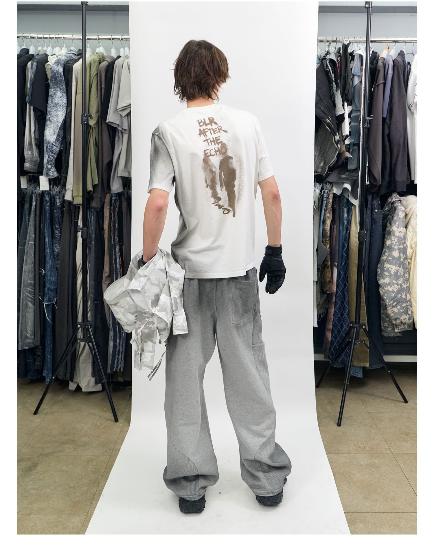 Silhouette Graphic Oversized T-Shirt Ivory — vue 6