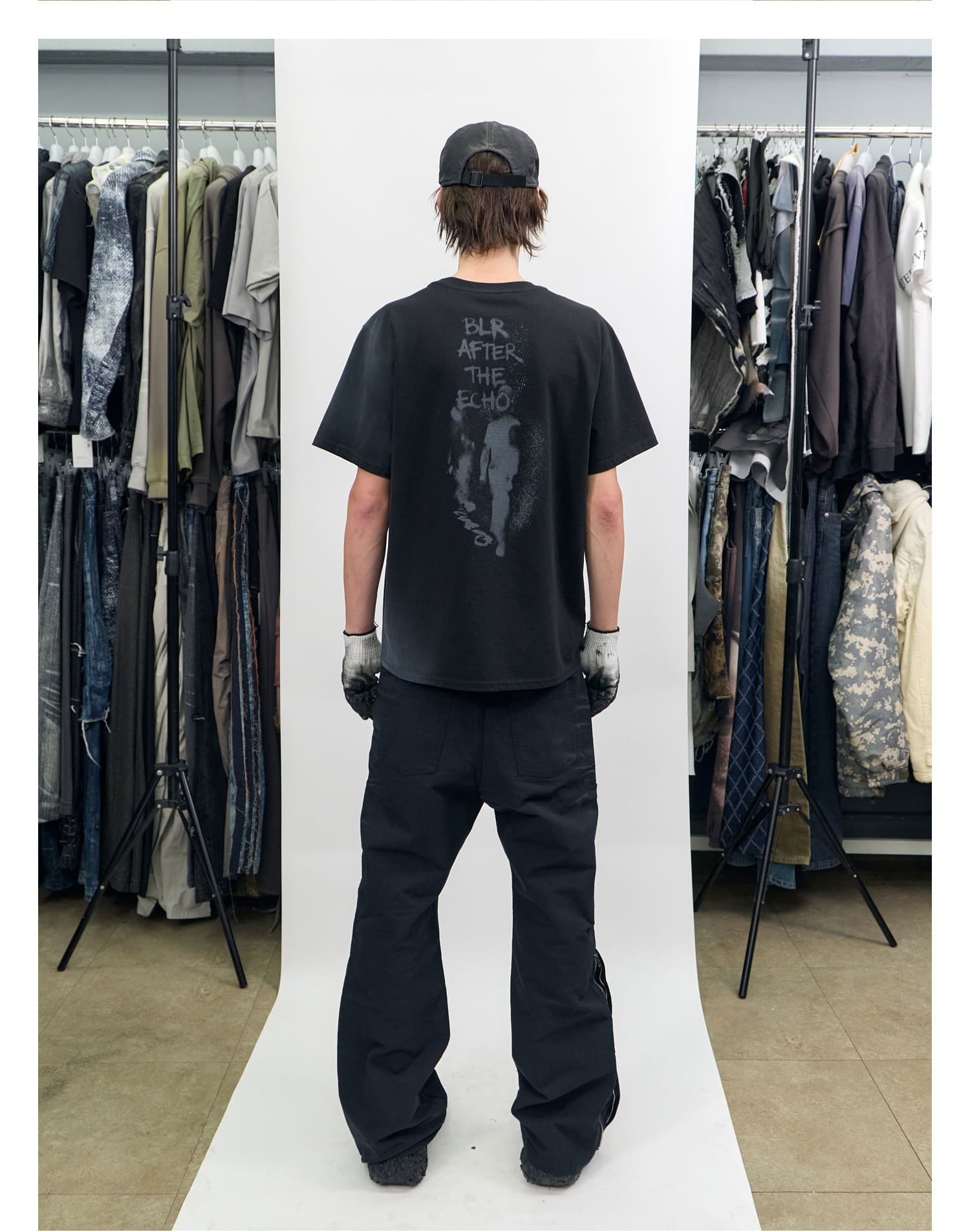 Silhouette Graphic Oversized T-Shirt Black — vue 4