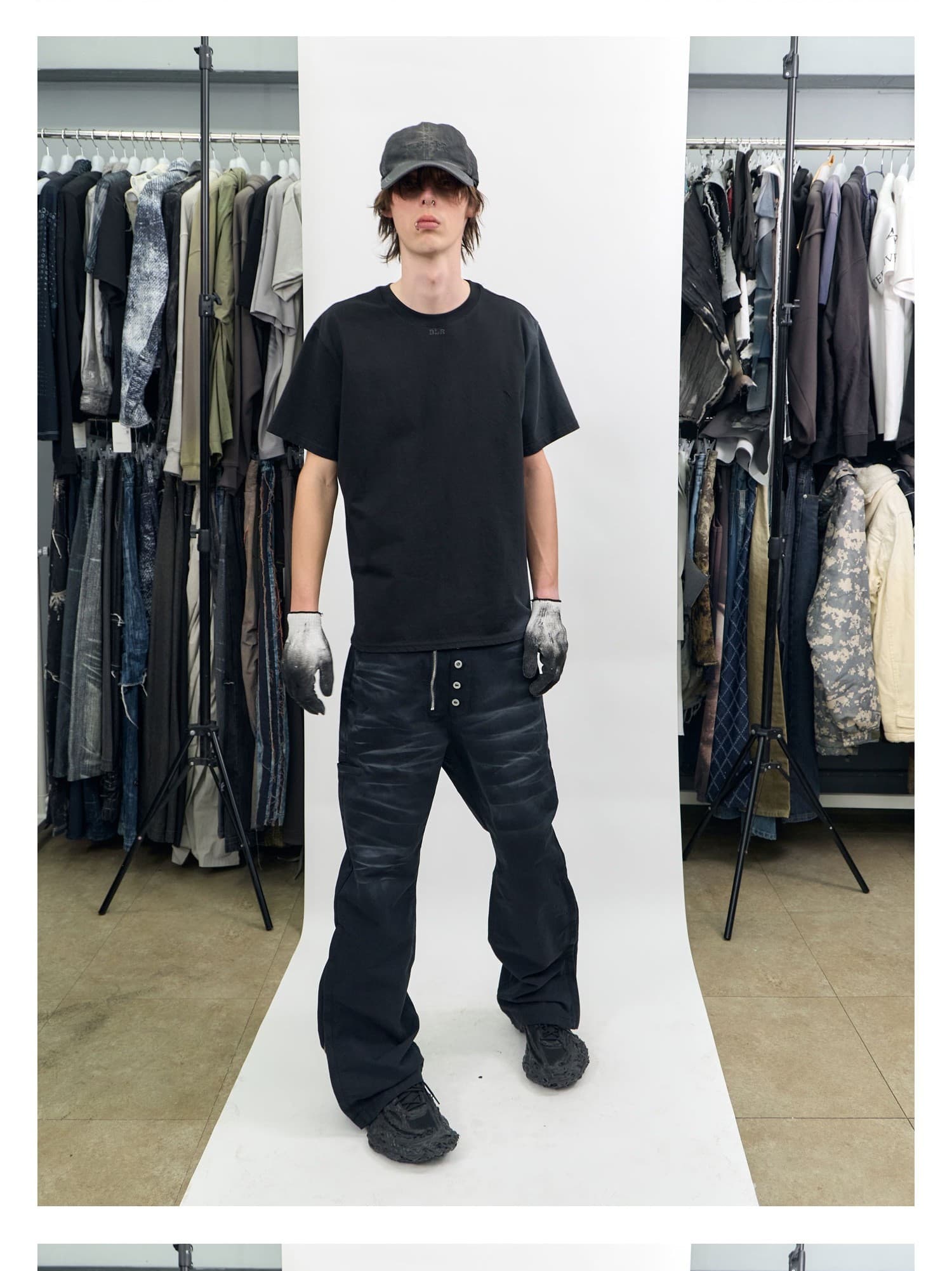 Silhouette Graphic Oversized T-Shirt Black — vue 5