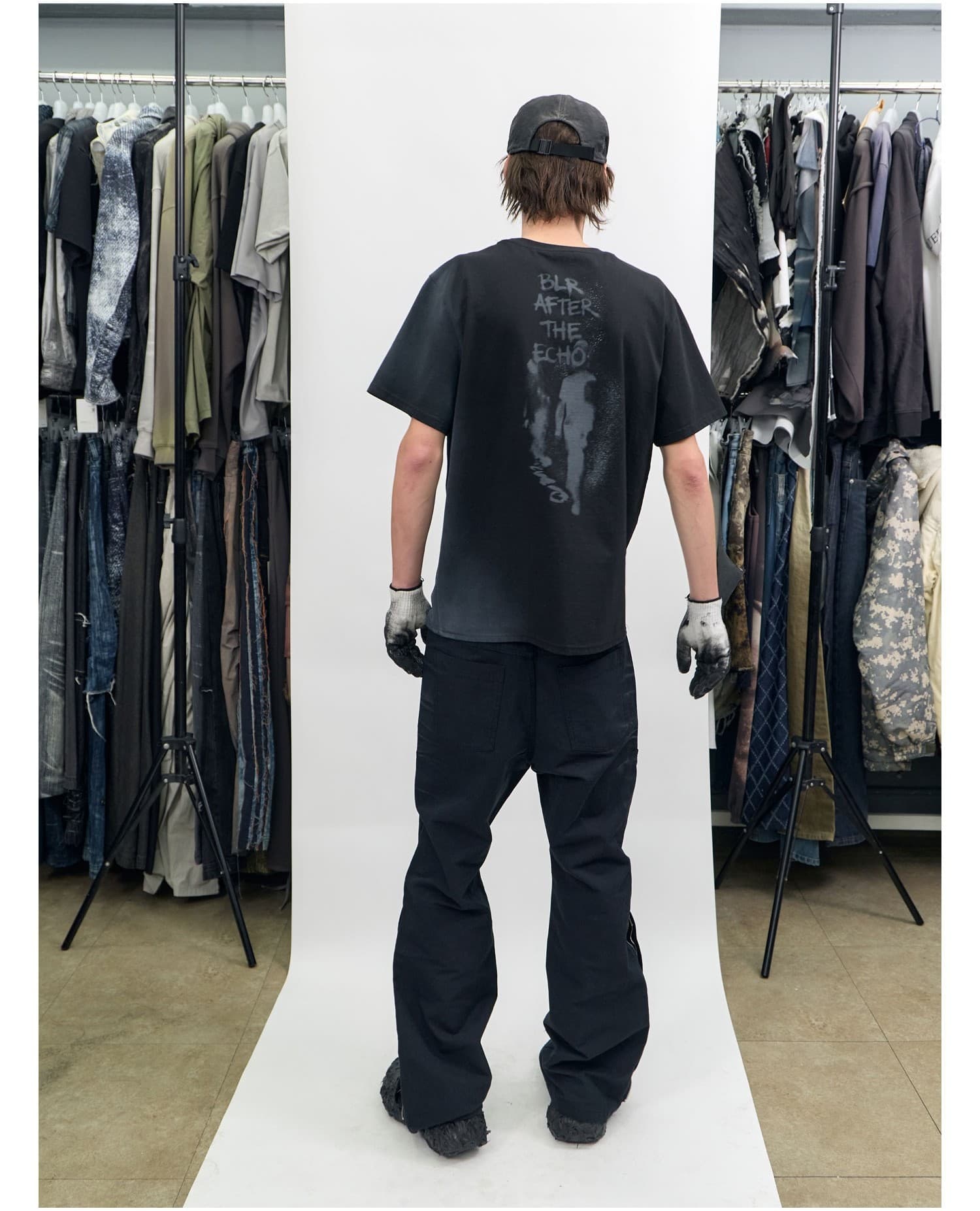 Silhouette Graphic Oversized T-Shirt Black — vue 7