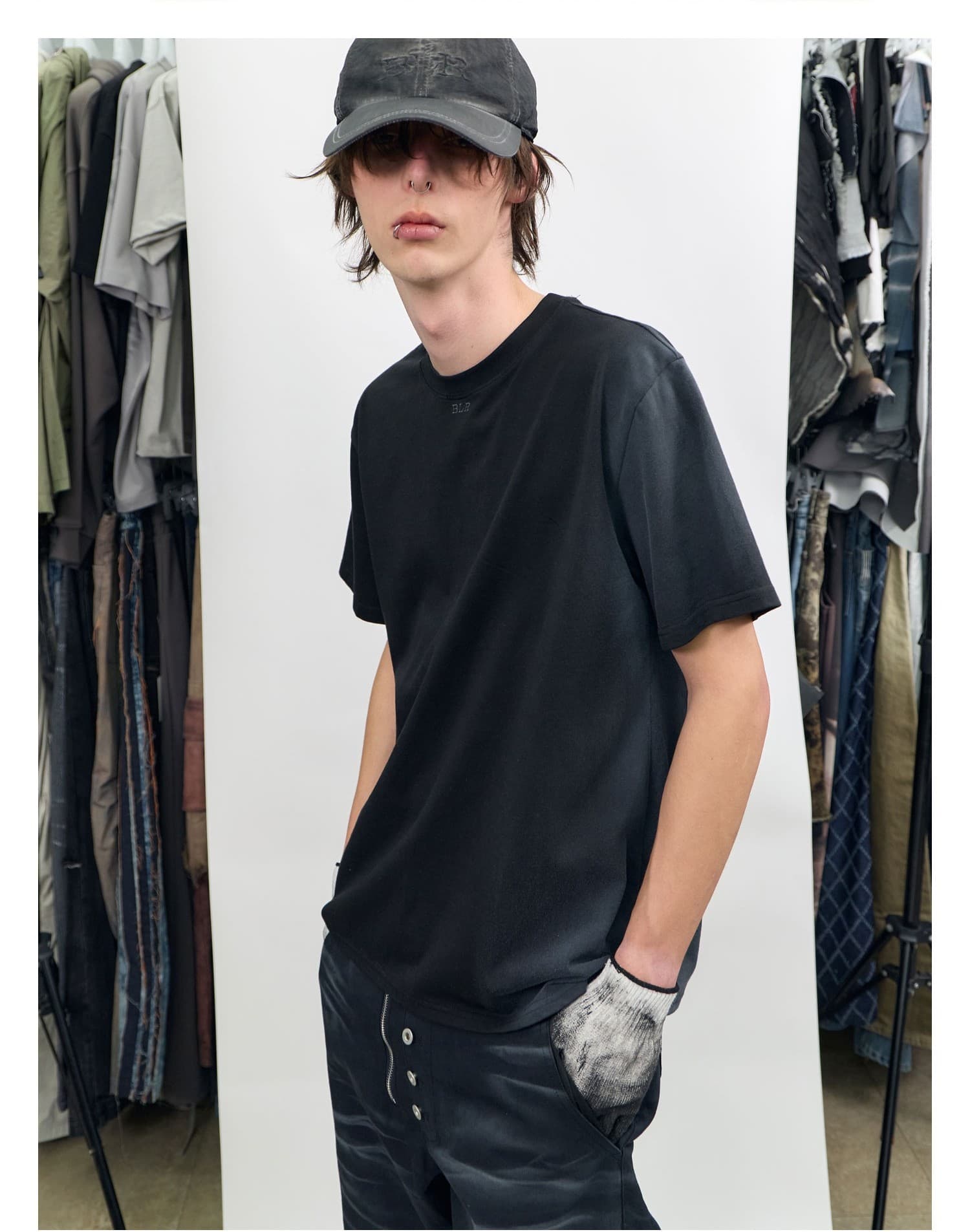 Silhouette Graphic Oversized T-Shirt Black — vue 9