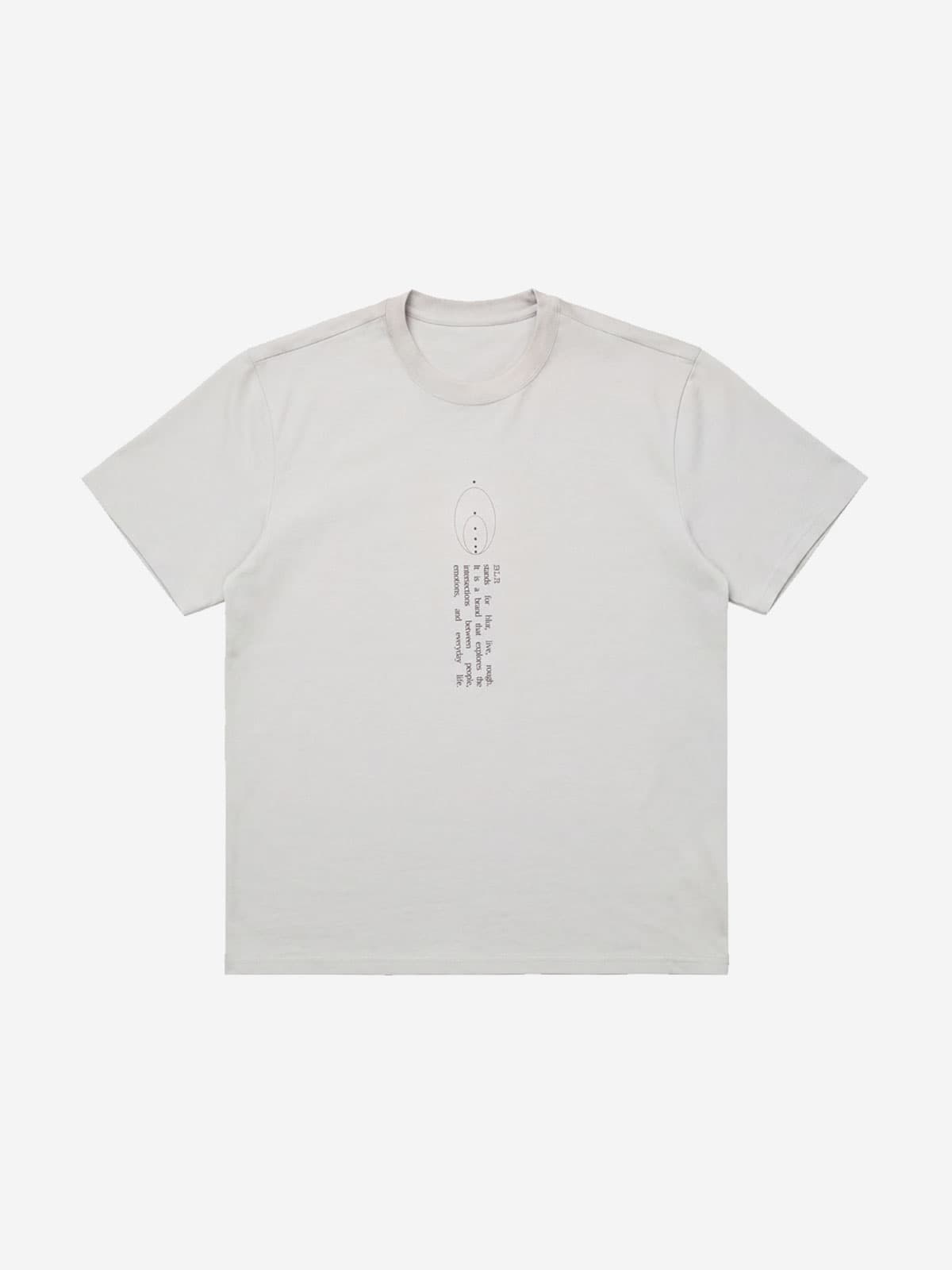 Vertical Lettering Graphic T-Shirt
