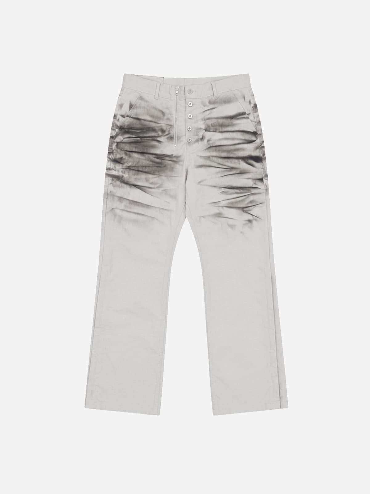 Spray Washed Semi-Flare Pants Beige — vue 1
