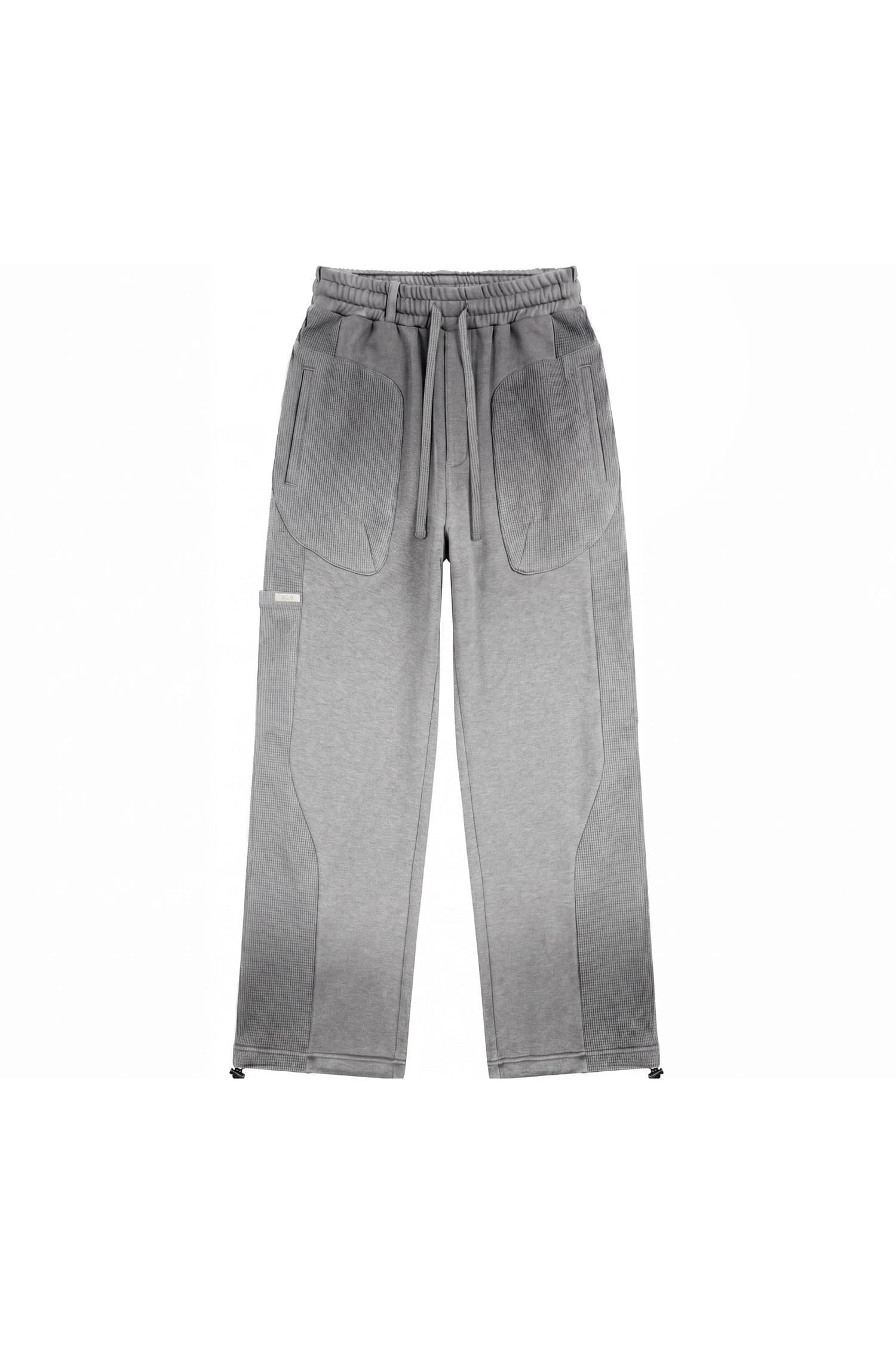 Waffle Mix Washed Sweat Pants Melange Grey — vue 9