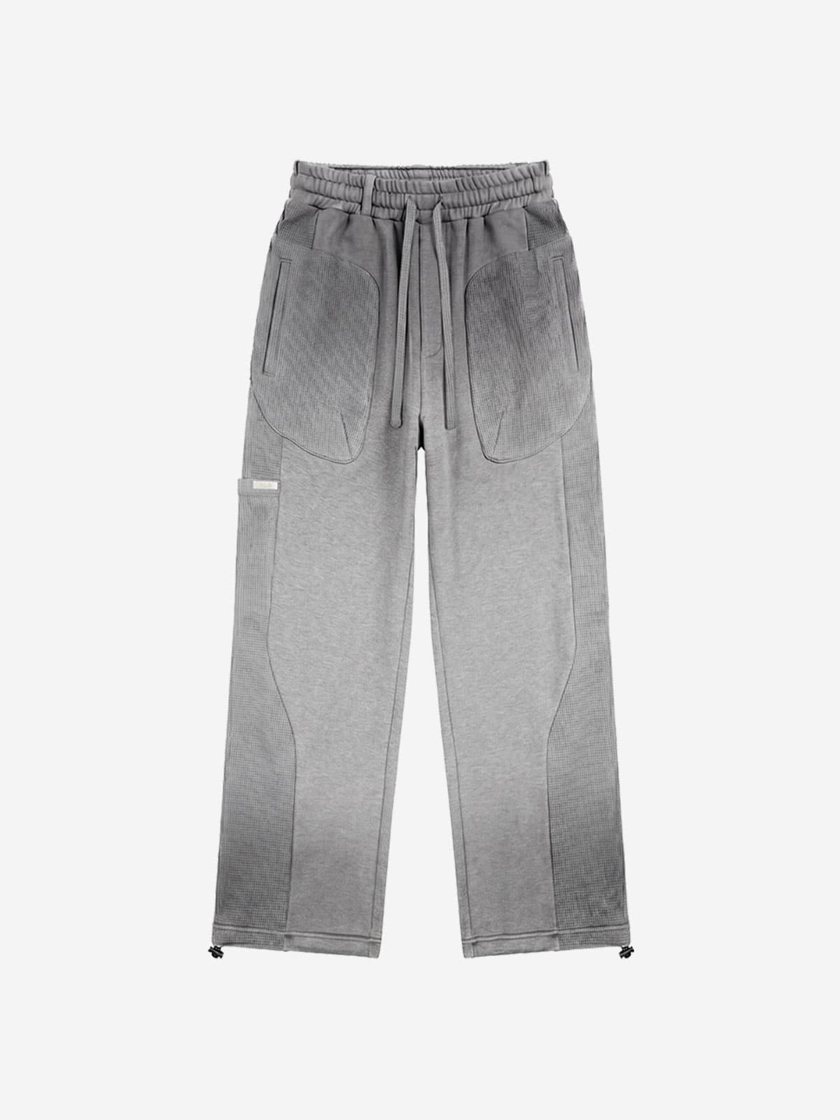 Waffle Mix Washed Sweat Pants Melange Grey