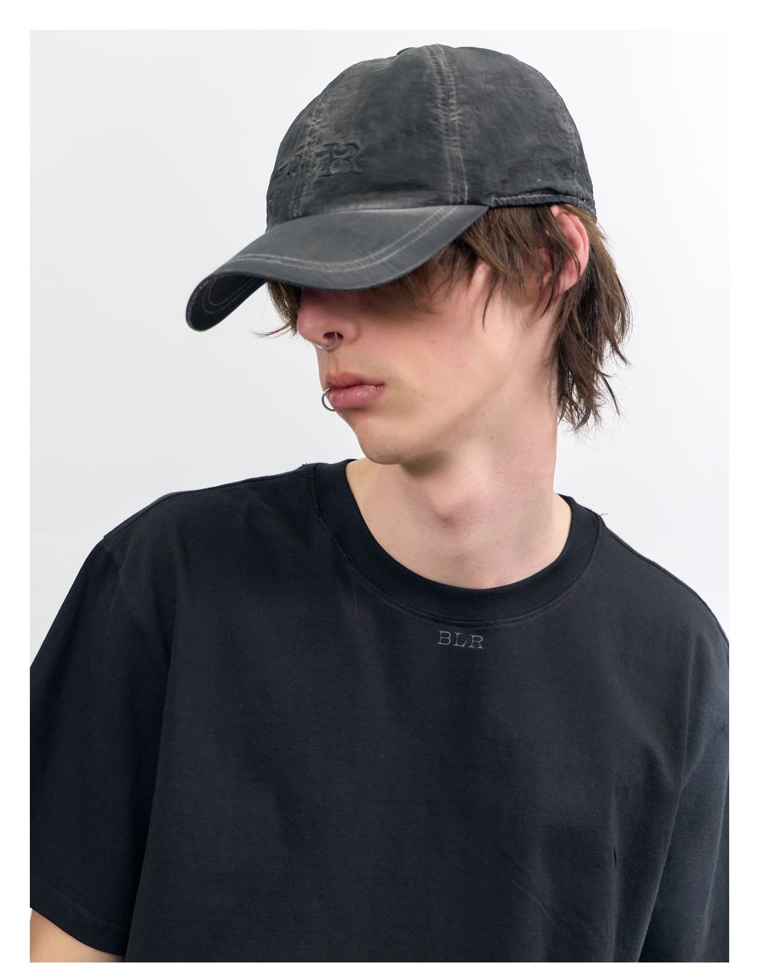 Logo Vintage Washed Nylon Ball Cap — vue 9