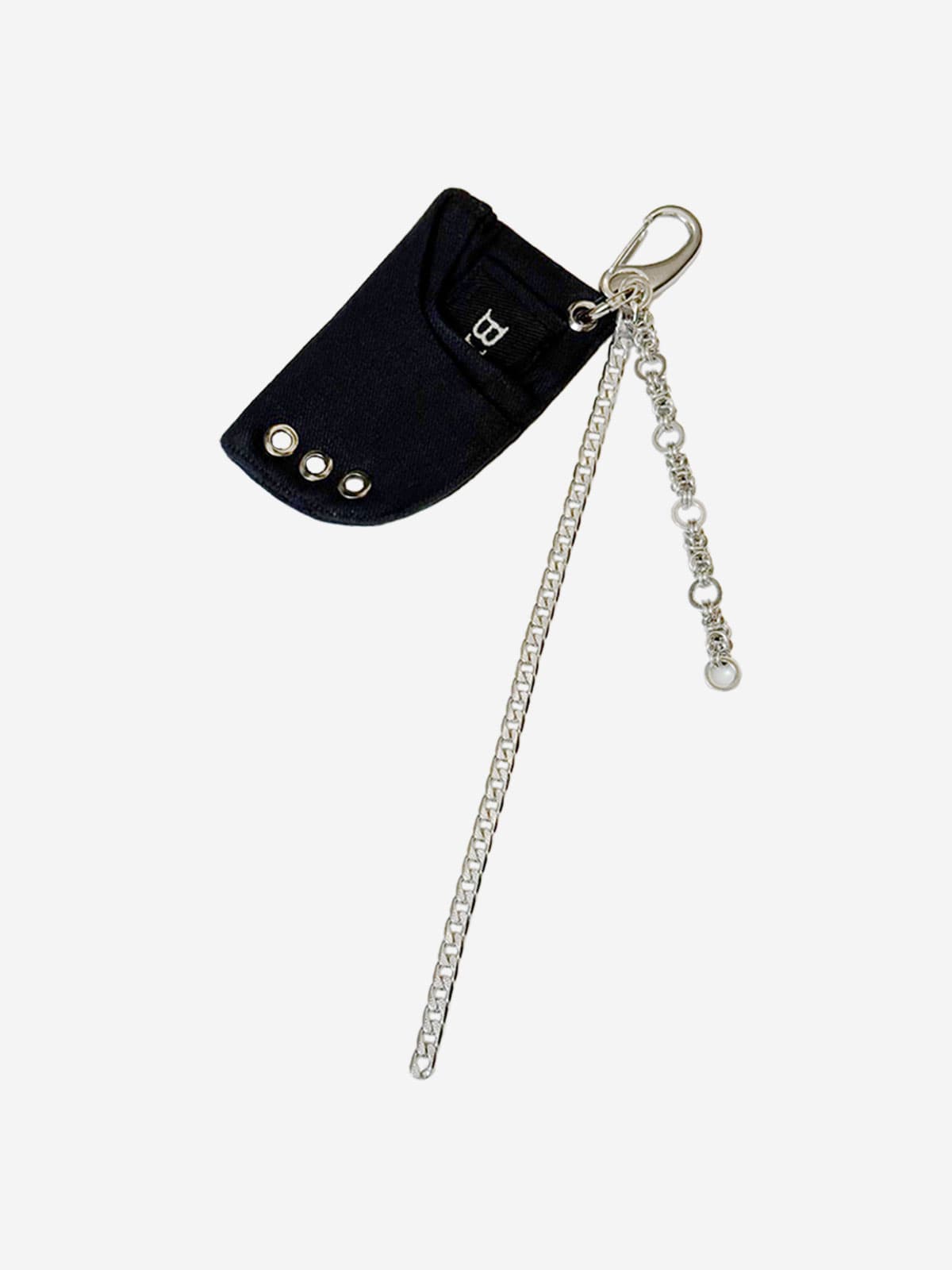 Eyelet Pouch Double Chain Key Ring