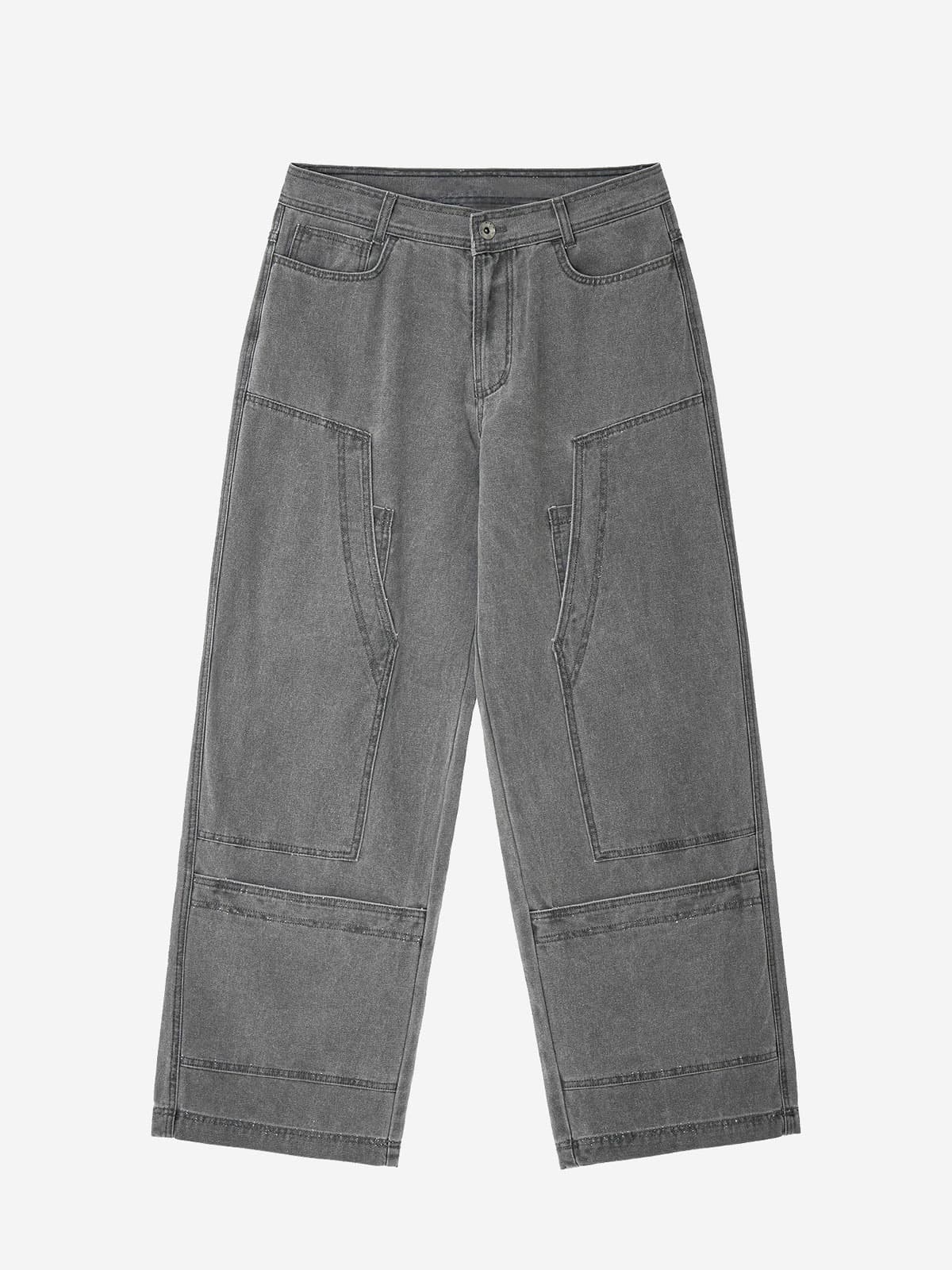 Dyed Multi Cargo Carpenter Pants Light Grey