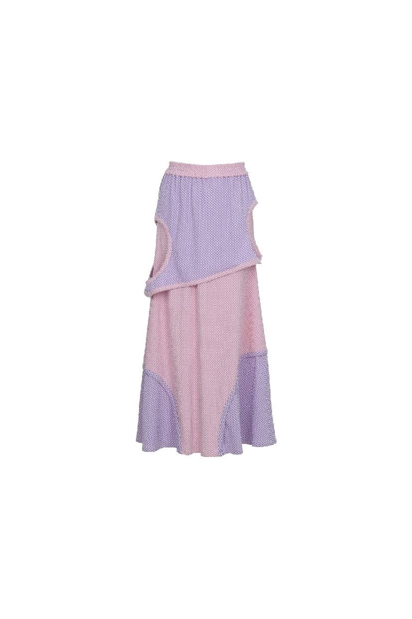 Cut-Out Detail Banding Skirt Pink — vue 2
