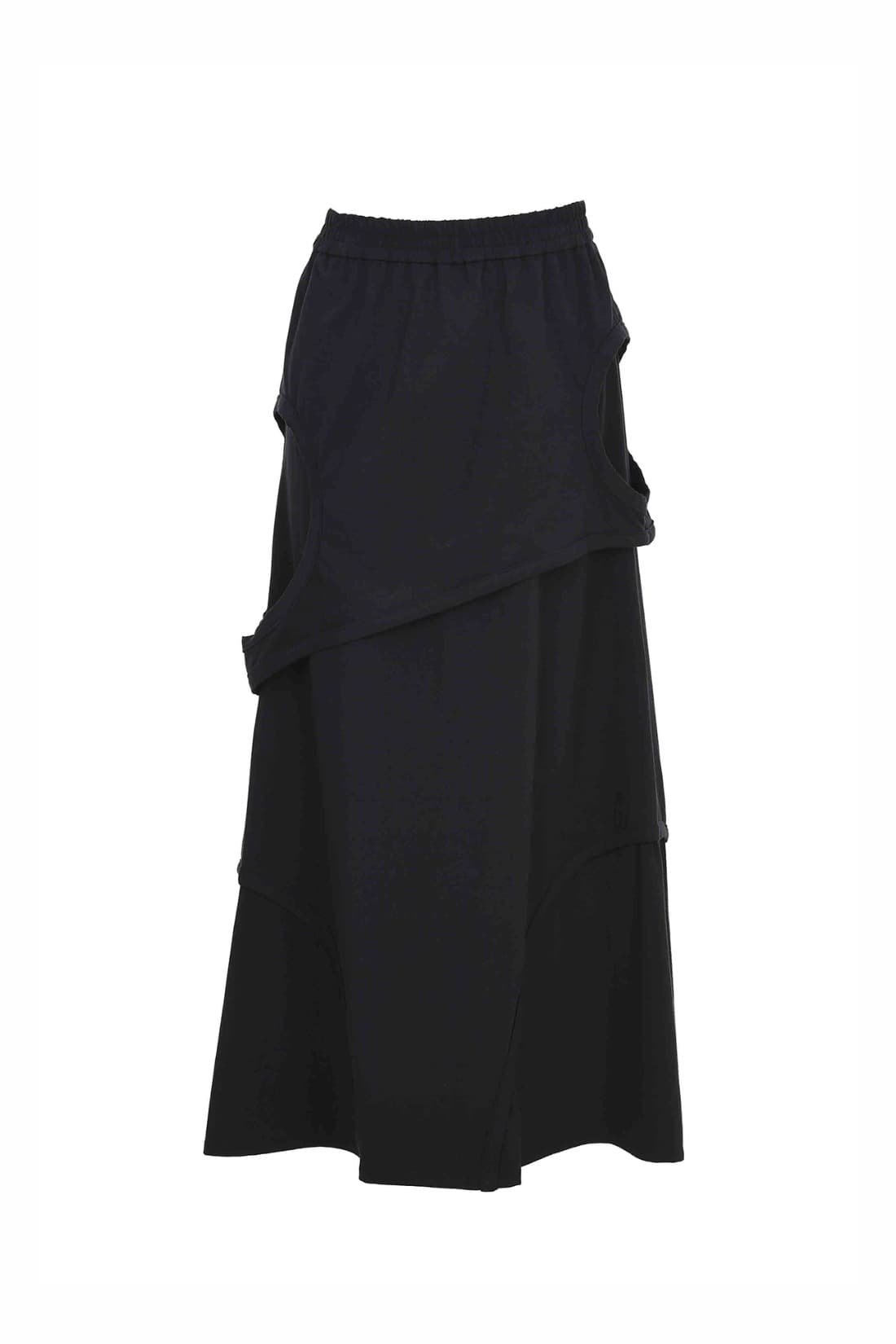 Cut-Out Detail Banding Skirt Black — vue 1