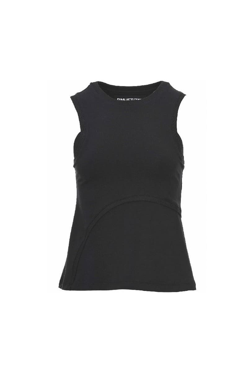 Curve Line Sleeveless Top Black — vue 4