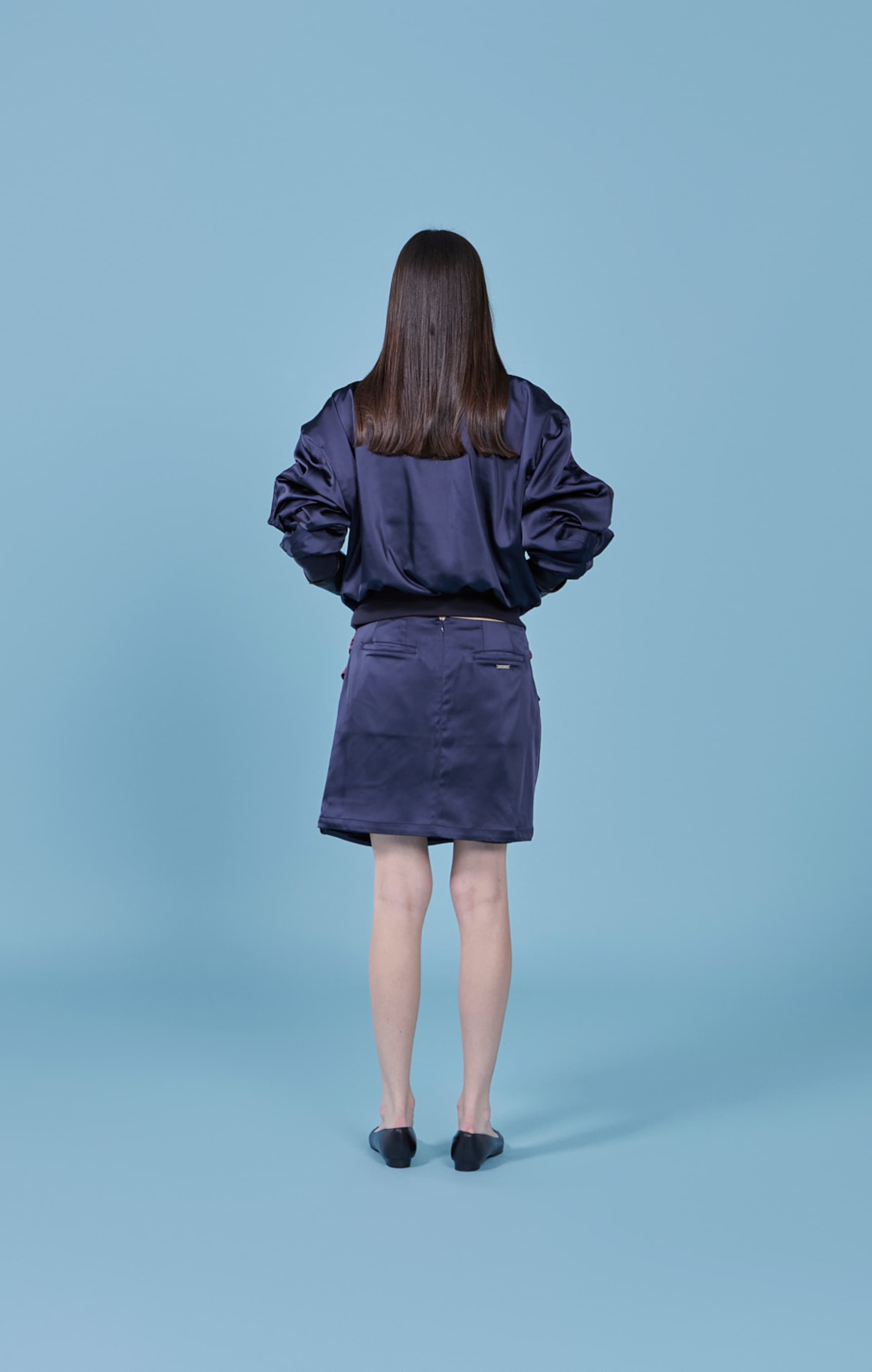 Two Tone Double Tuck Bomber Jacket — vue 5