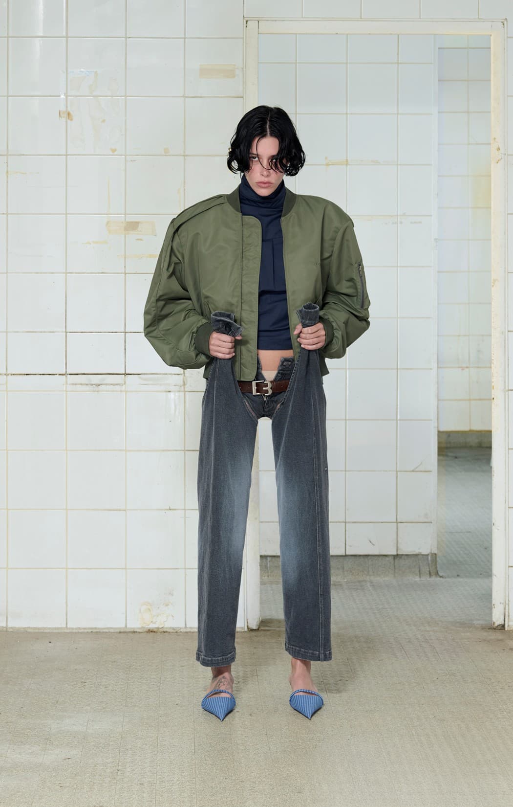 Two Tuck Bomber Jacket