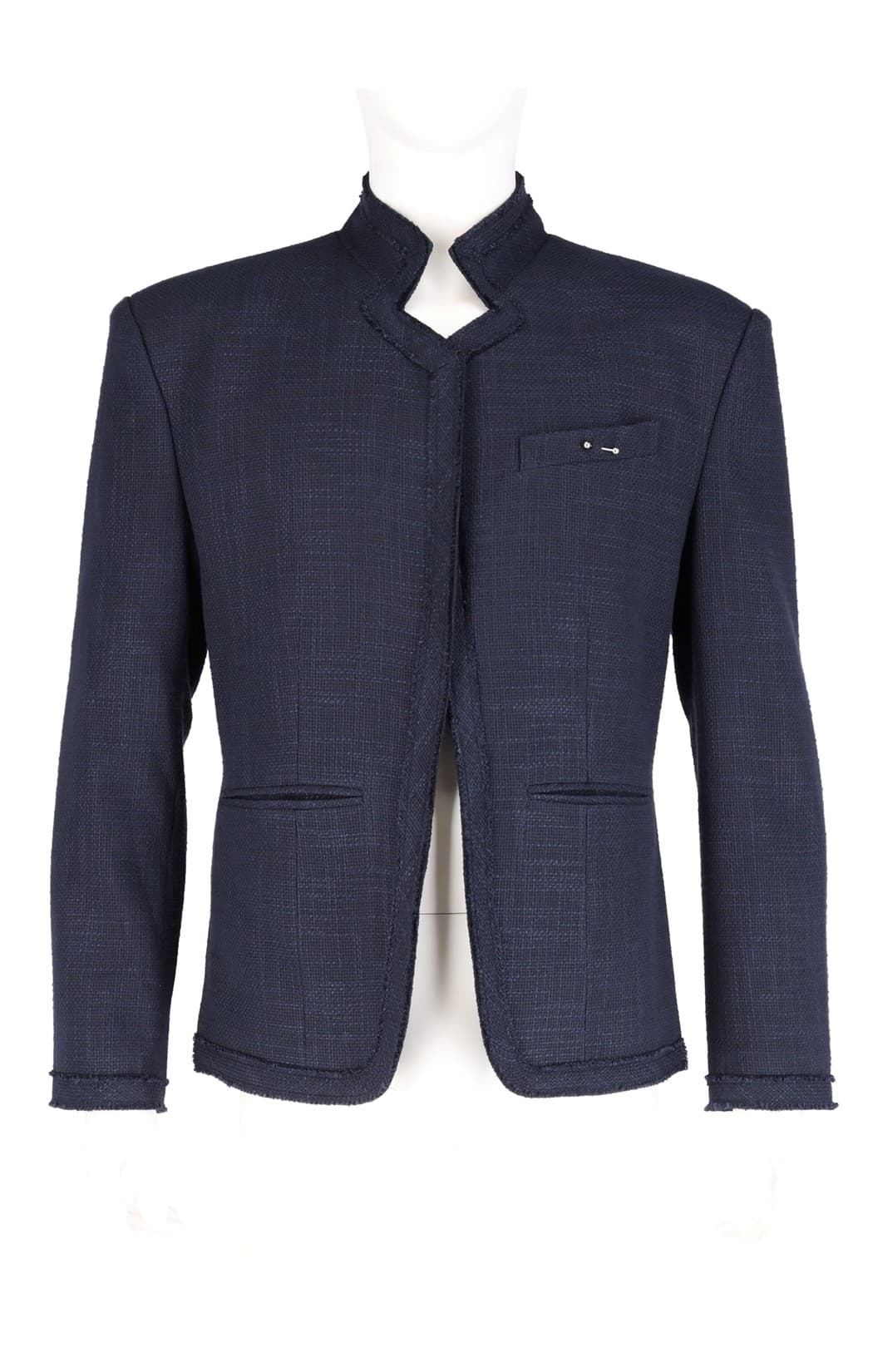 Flat Notchep Lafel Tweed Blazer